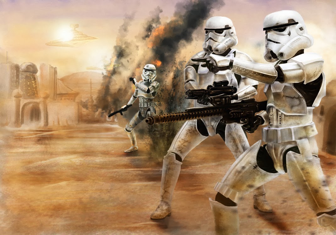 Mandalorian Stormtrooper Fighting Wallpapers