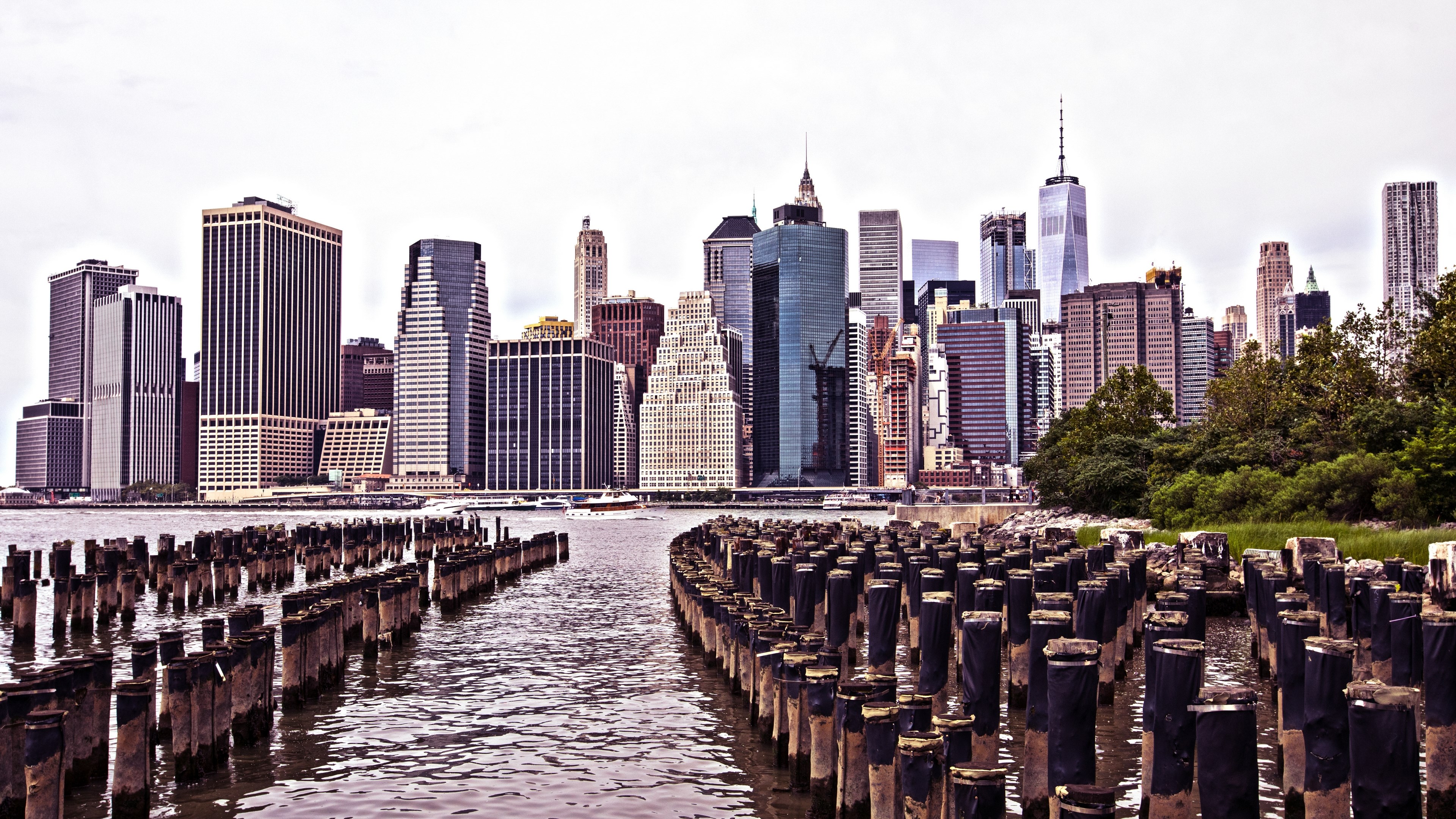 Manhattan Skyscraper Old Pier Wallpapers