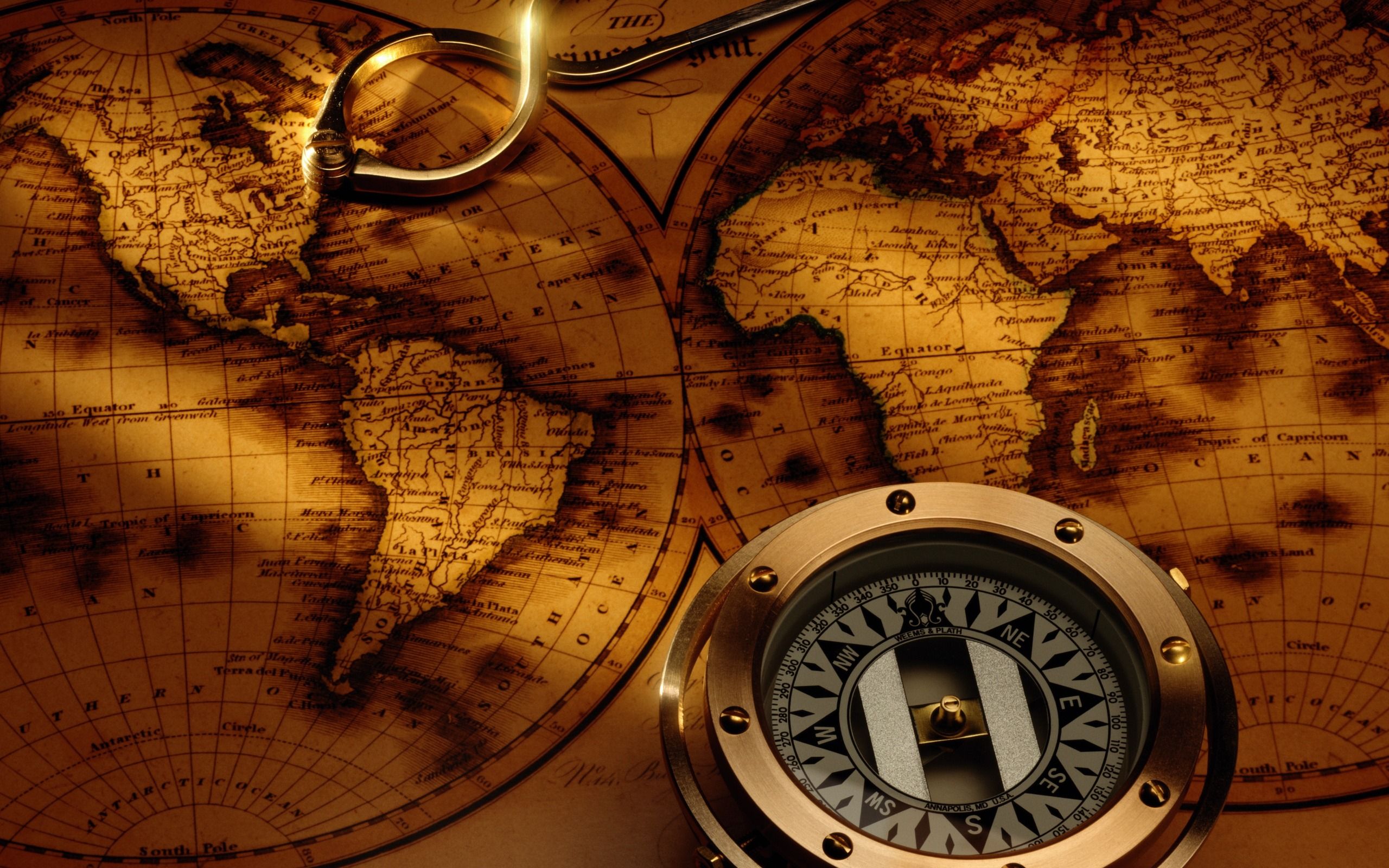 Map And Compass Photography Wallpapers