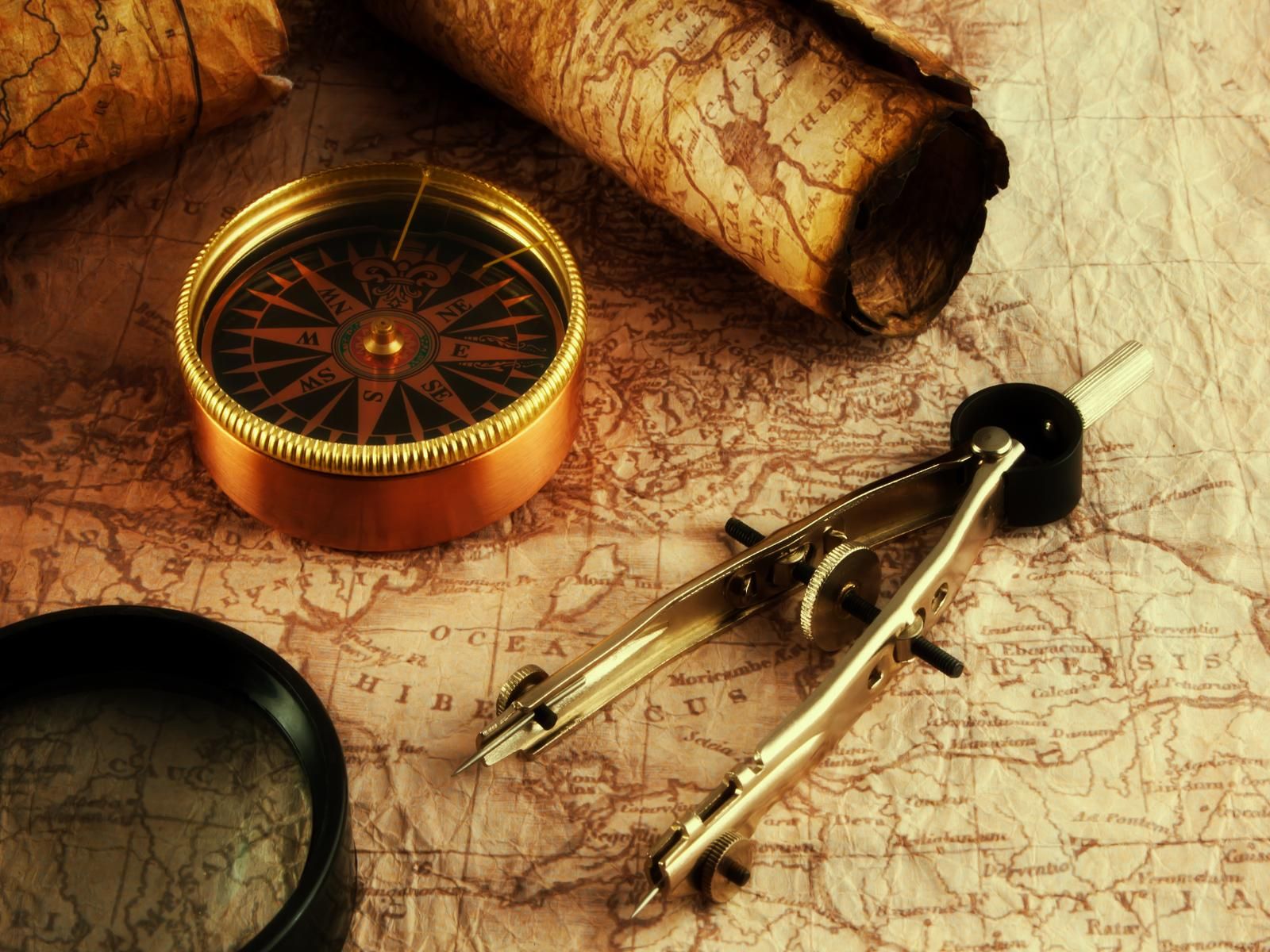 Map And Compass Photography Wallpapers