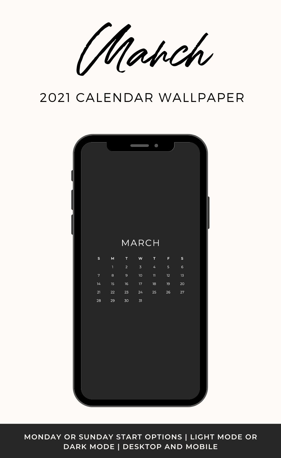 March 2021 Calendar Wallpapers