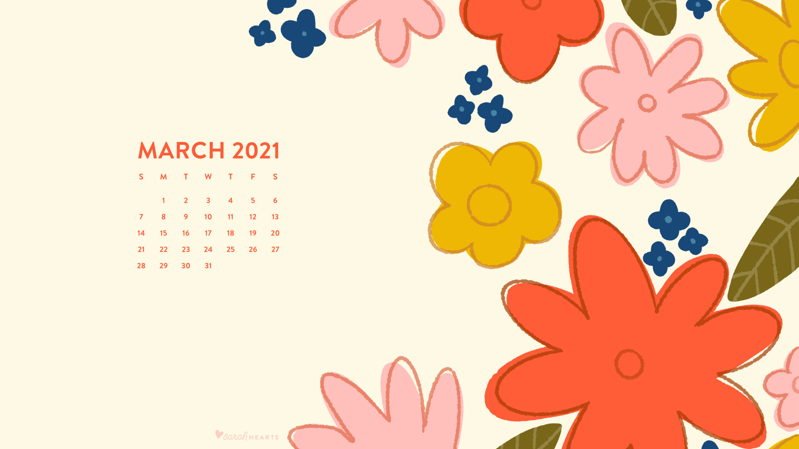 March 2021 Calendar Wallpapers