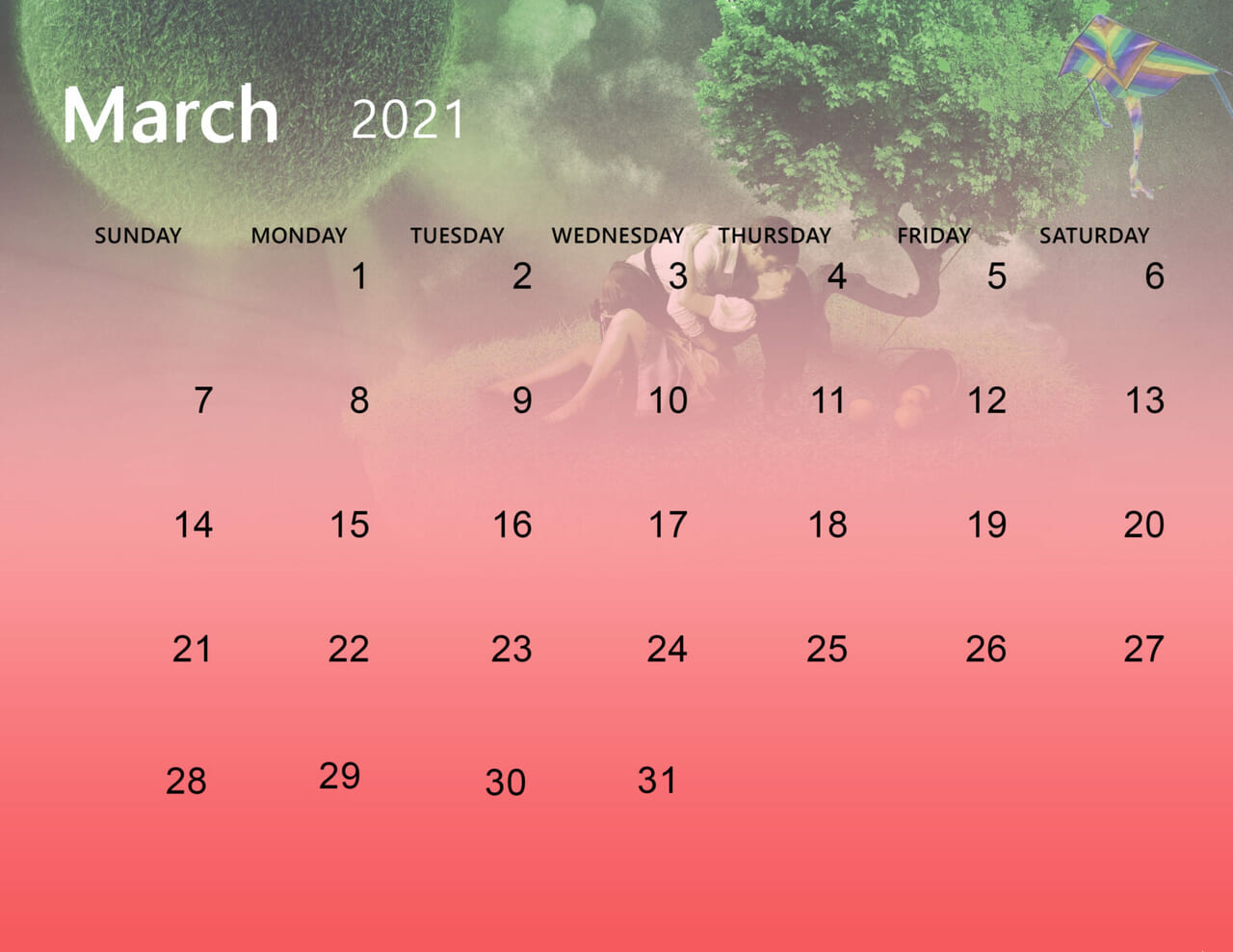 March 2021 Calendar Wallpapers