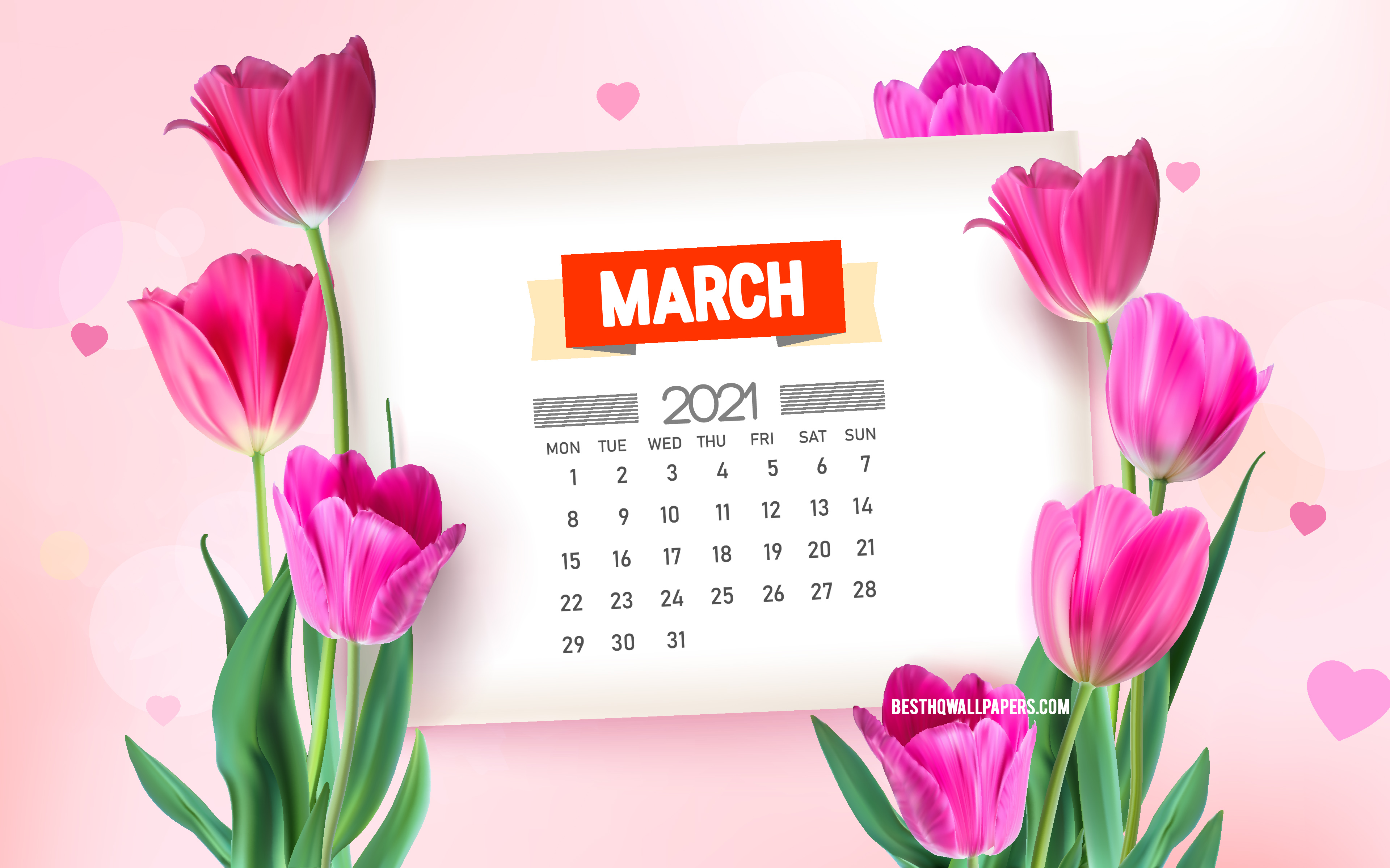 March 2021 Calendar Wallpapers