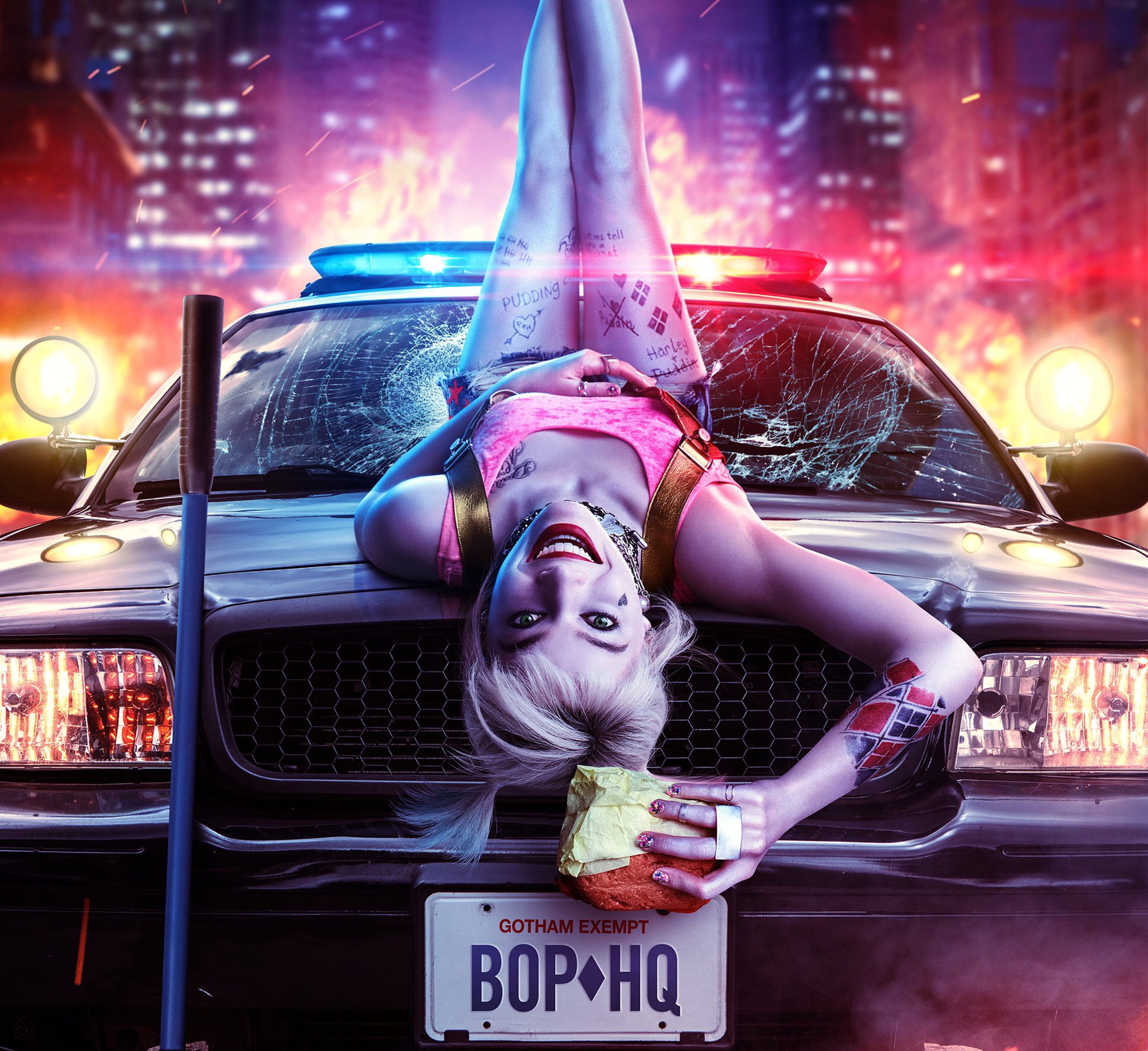 Margot Robbie As Harley Quinn Bop Wallpapers