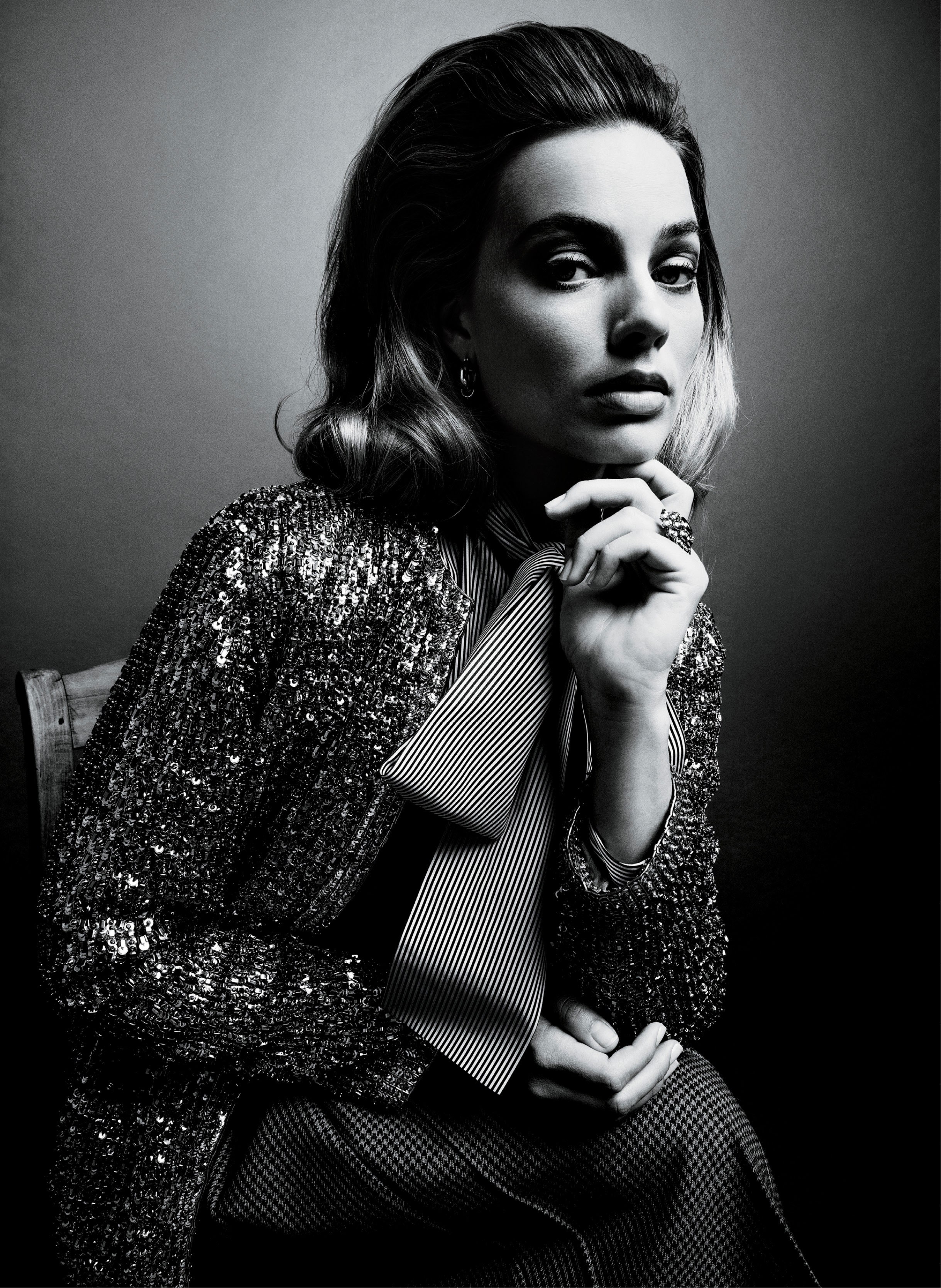 Margot Robbie Monochrome 2017 Wallpapers