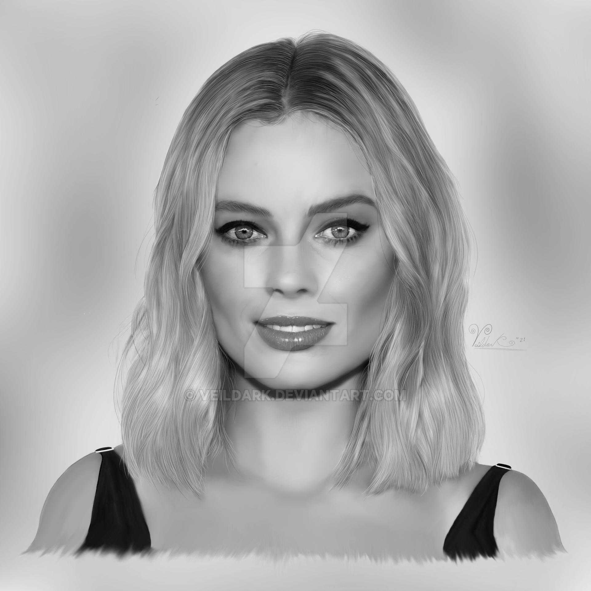 Margot Robbie Monochrome 2021 Wallpapers