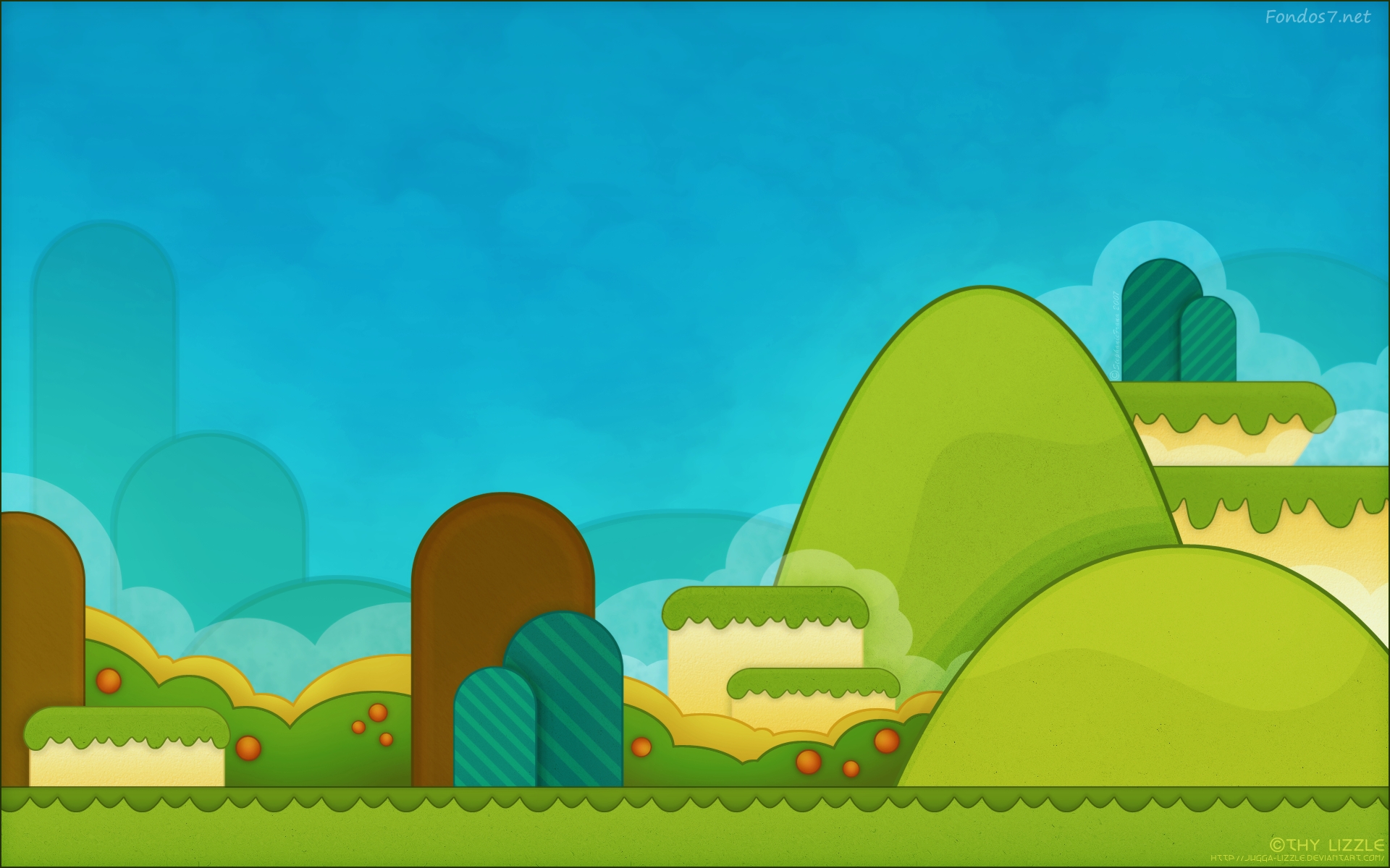 Mario Hills Background