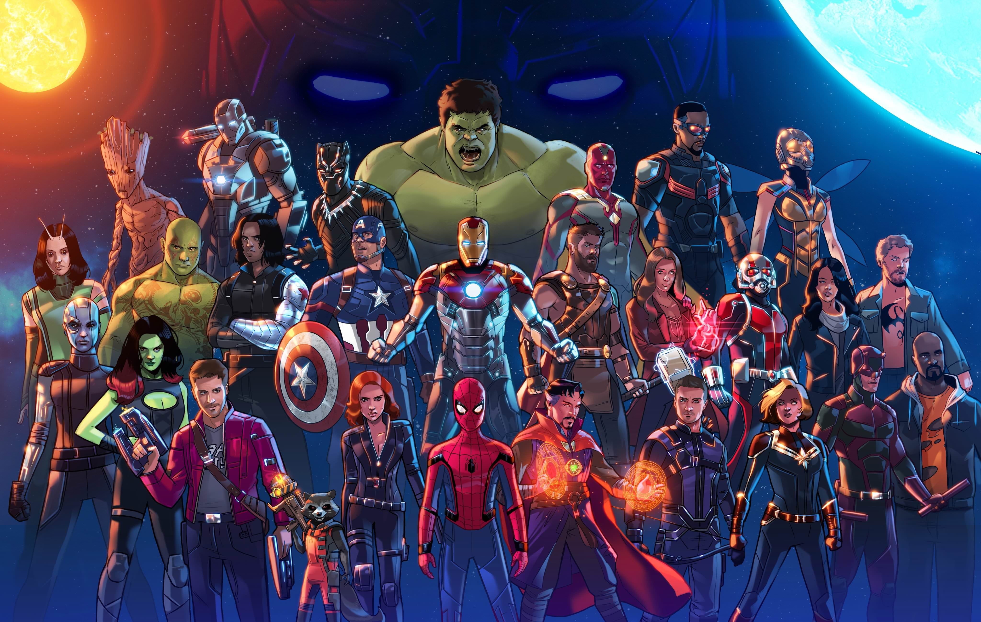 Marvel Cinematic Universe Superhero Artwork Wallpapers