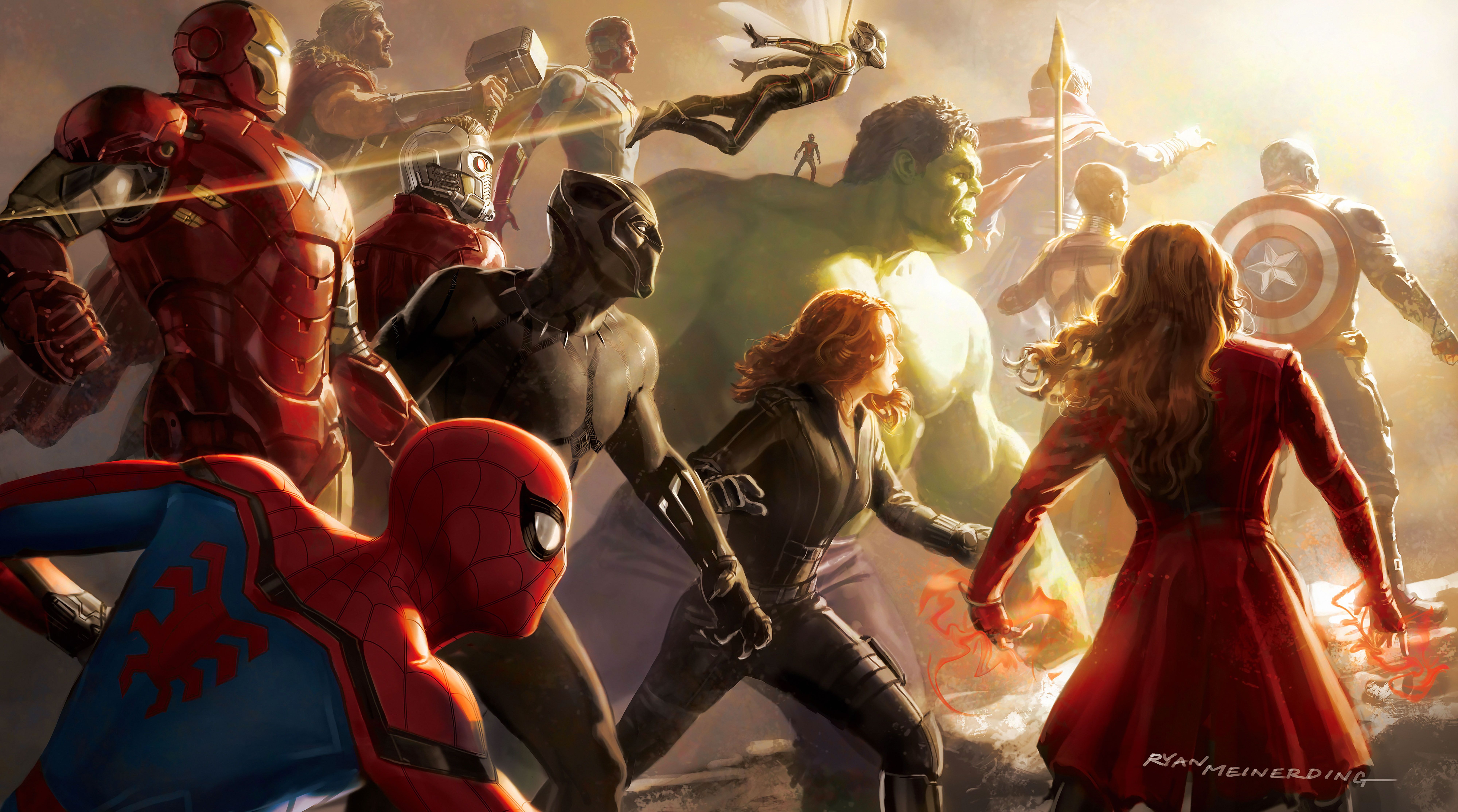 Marvel Cinematic Universe Superhero Artwork Wallpapers
