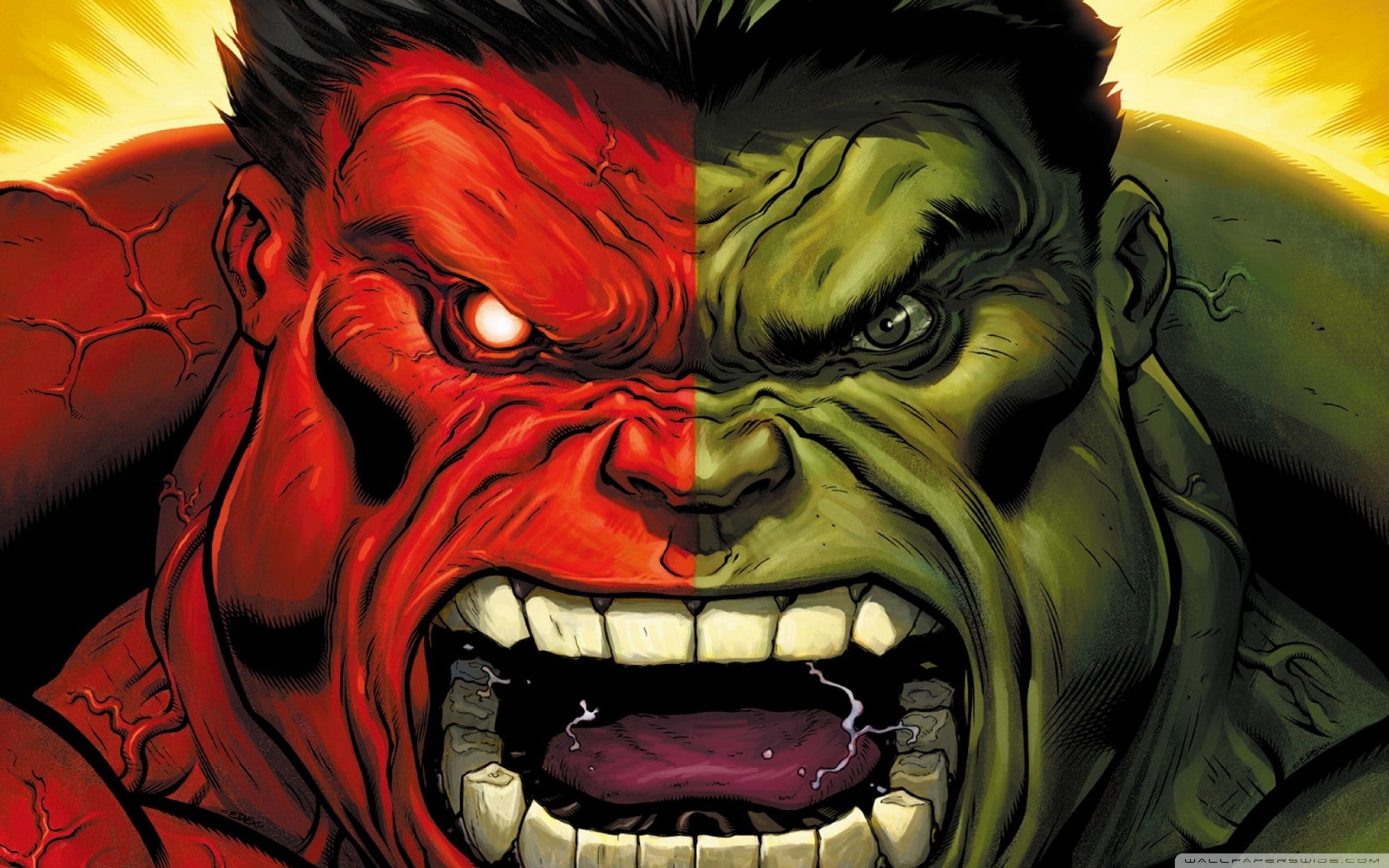 Marvel Red Hulk Art 4K Wallpapers