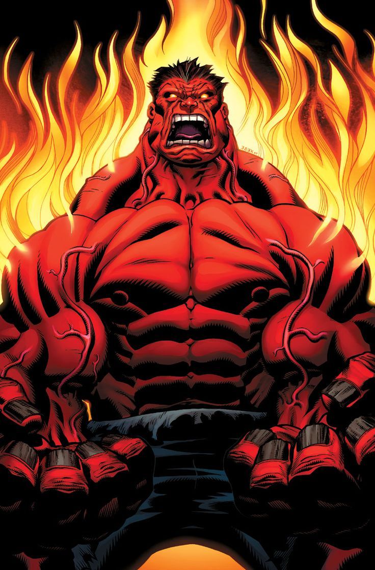 Marvel Red Hulk Art 4K Wallpapers