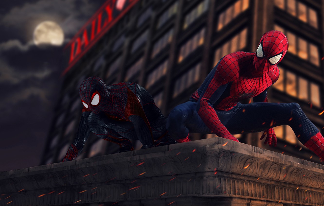 Marvels Spiderman Miles Morales and Parker Wallpapers