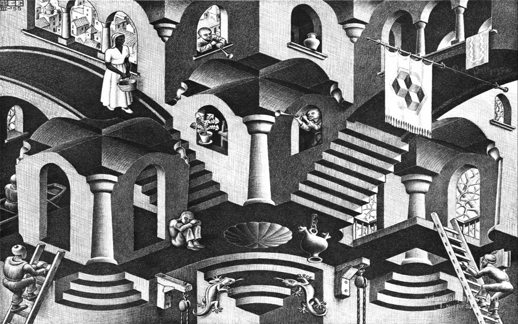 Mc Escher Wall Paper Wallpapers