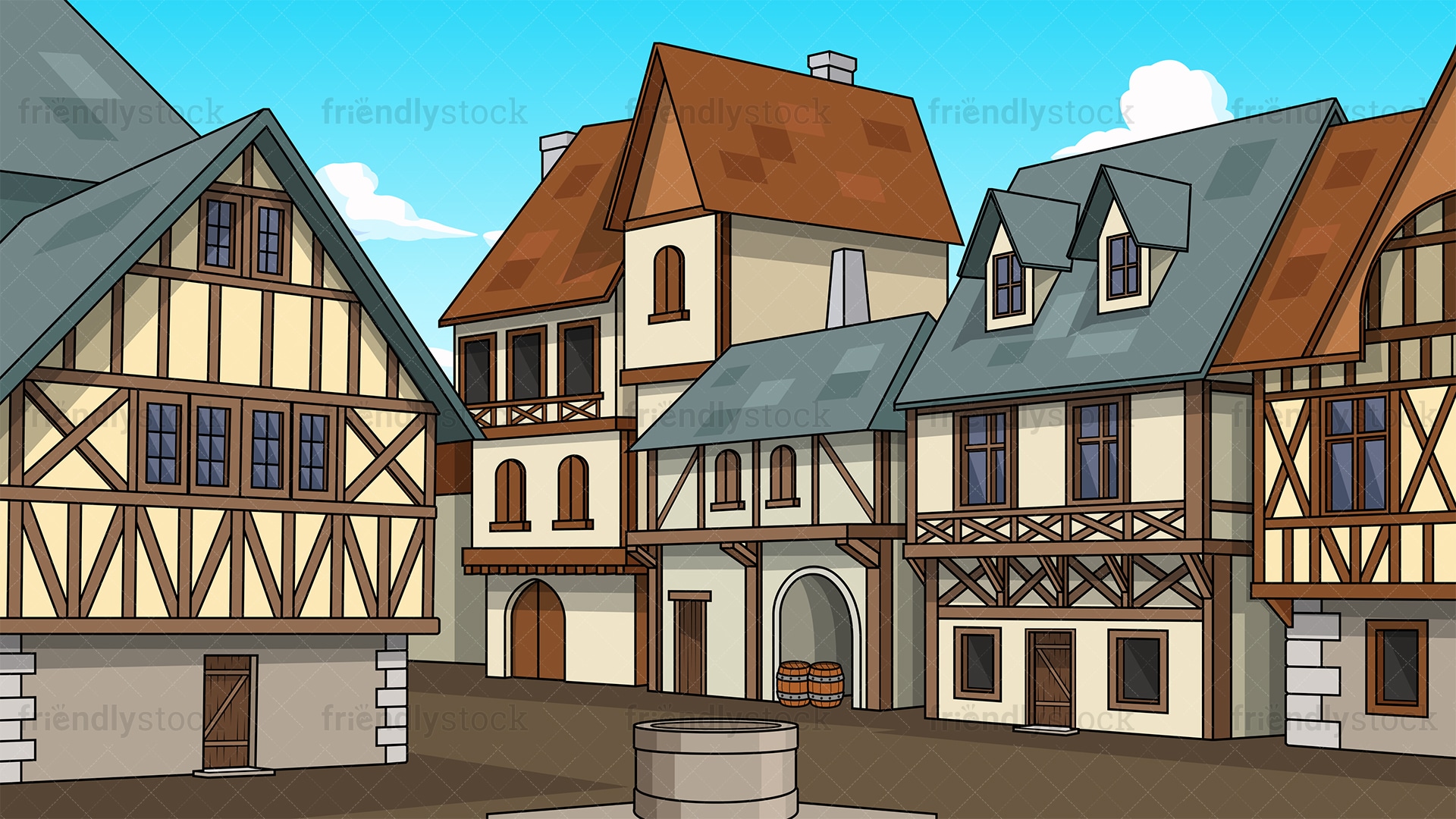 Medieval Village Background