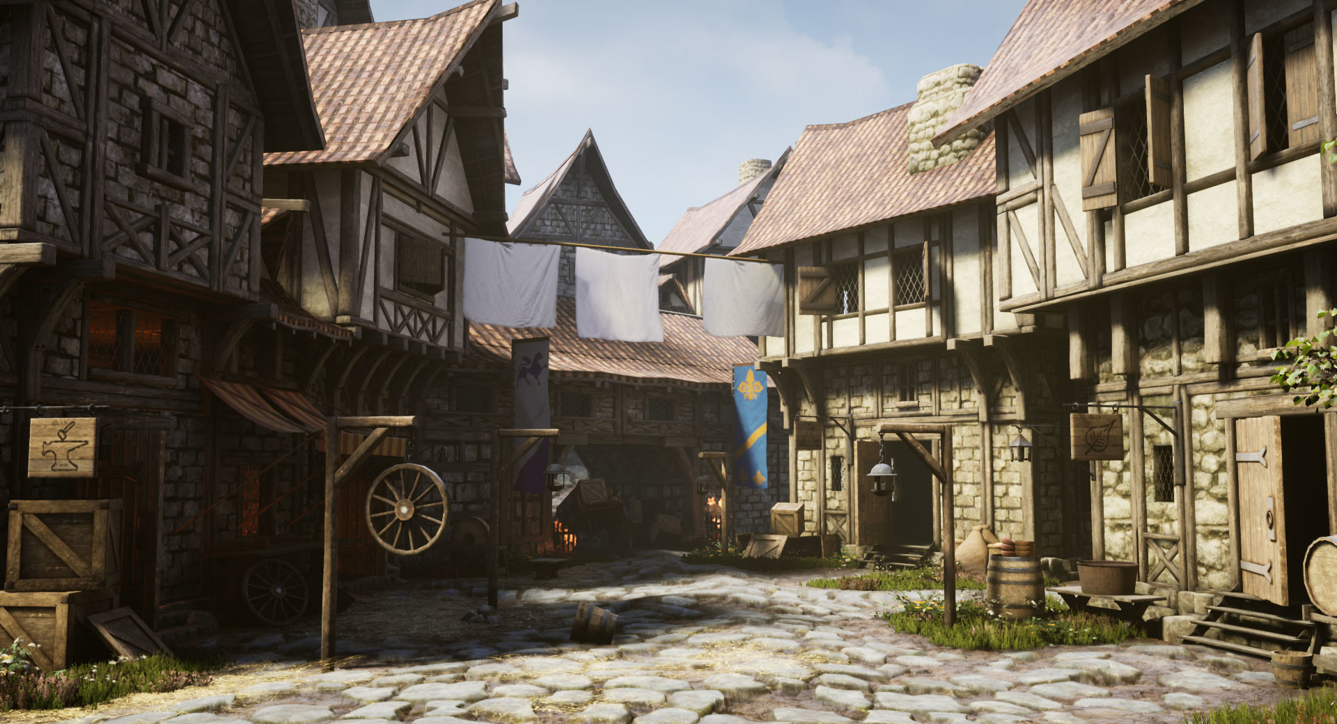 Medieval Village Background