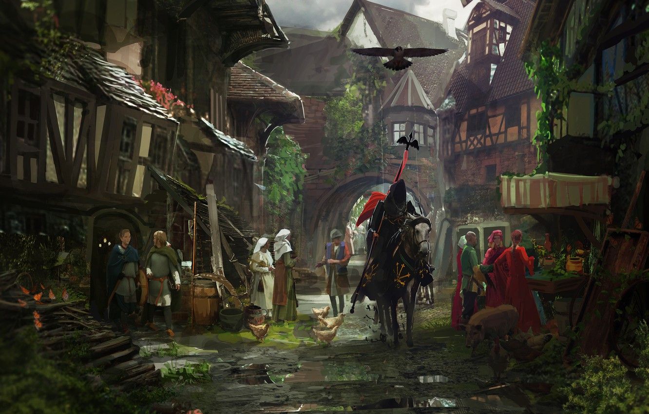 Medieval Village Background