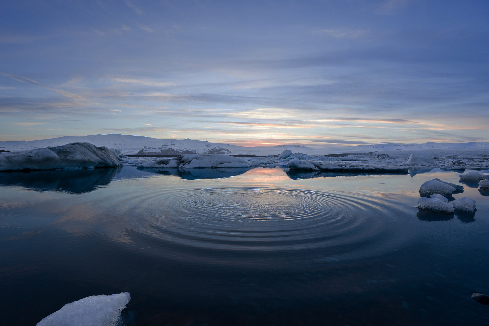 Melting July Blue Cool Ocean Sunet Wallpapers