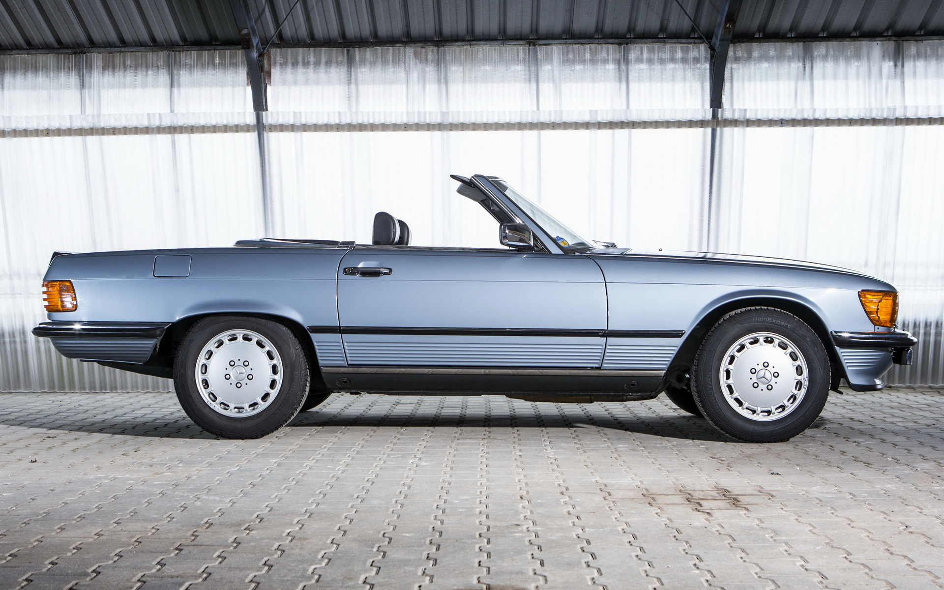 Mercedes-Benz Retro 1980-85 500 Sel Blue Wallpapers