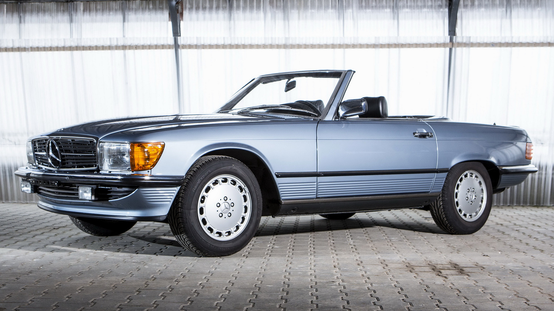 Mercedes-Benz Retro 1980-85 500 Sel Blue Wallpapers