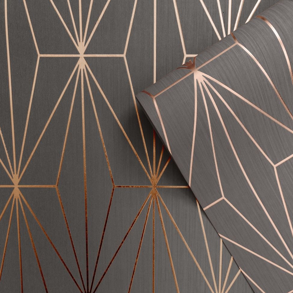 Metallic Gold Geometric Wallpapers