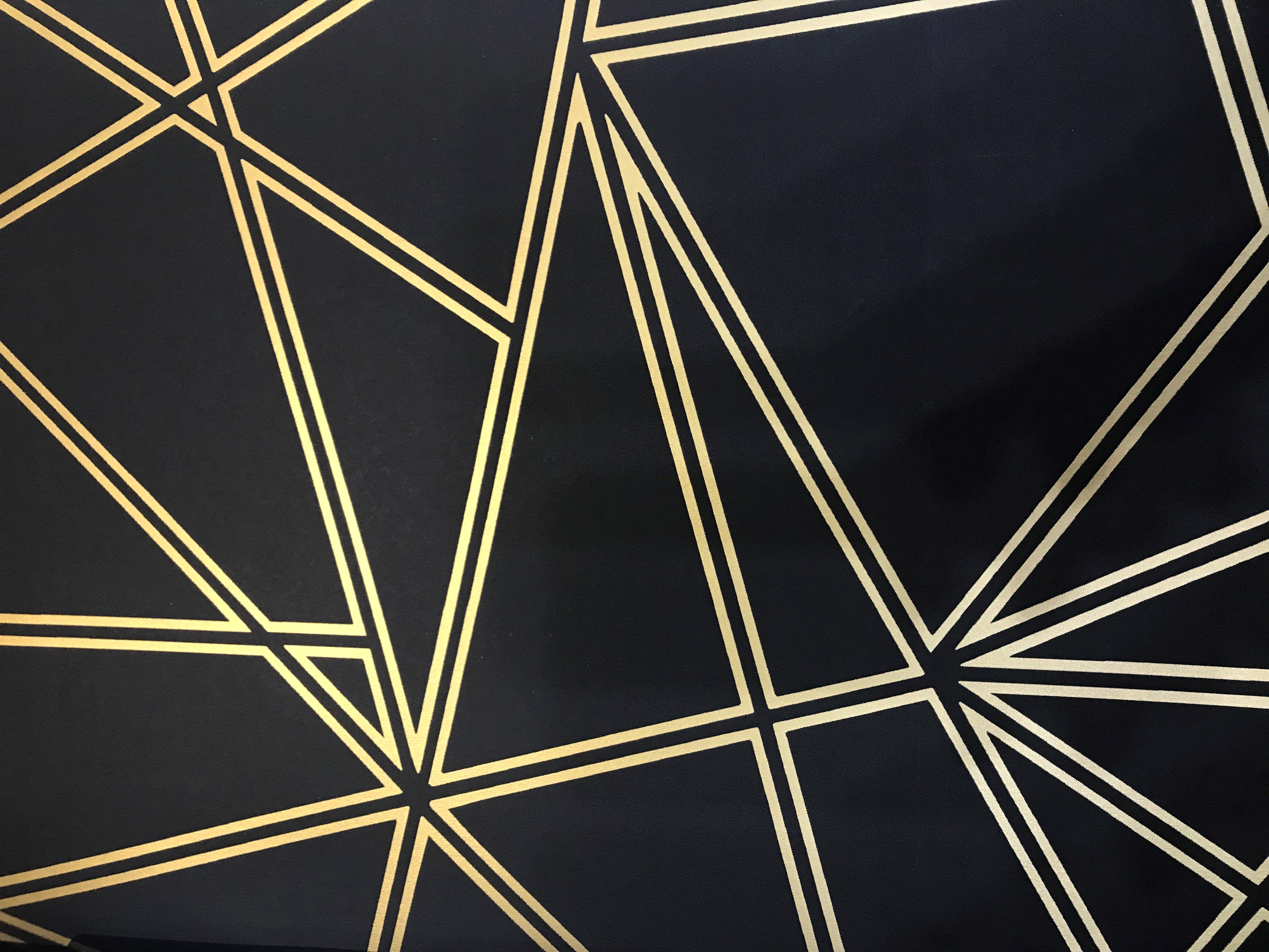 Metallic Gold Geometric Wallpapers