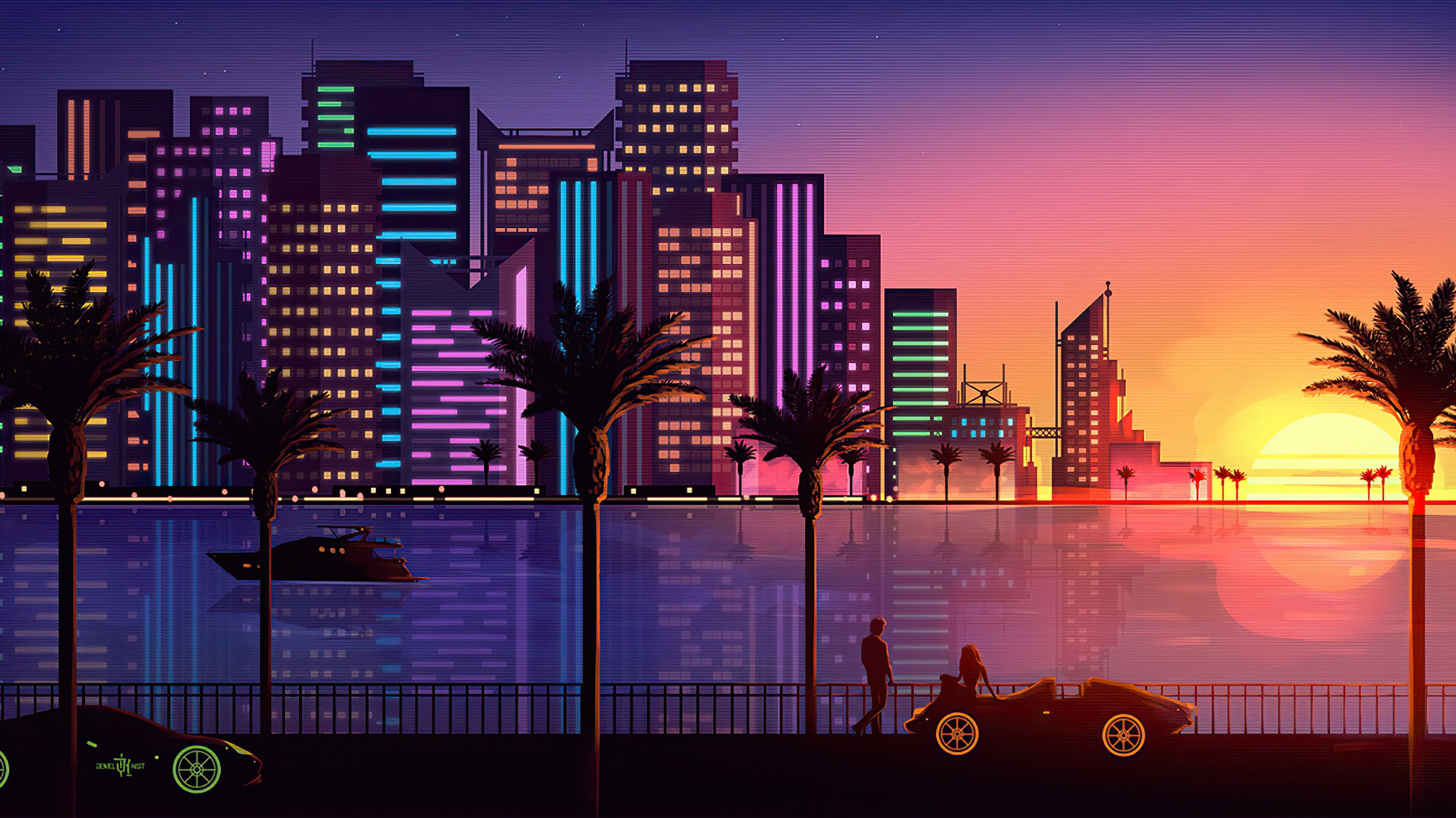 Miami Neon Wallpapers