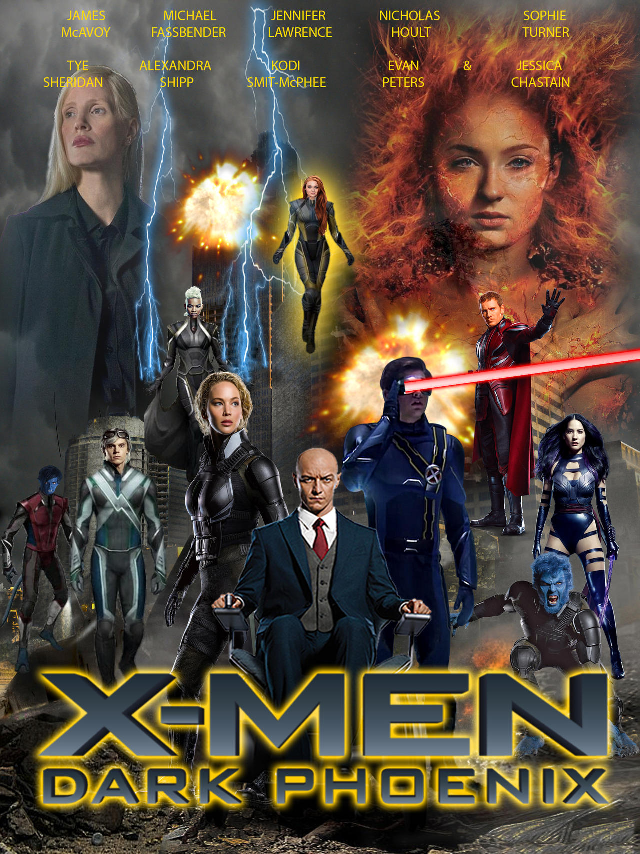 Michael Fassbender As Magneto X-Men Dark Phoenix Poster Wallpapers