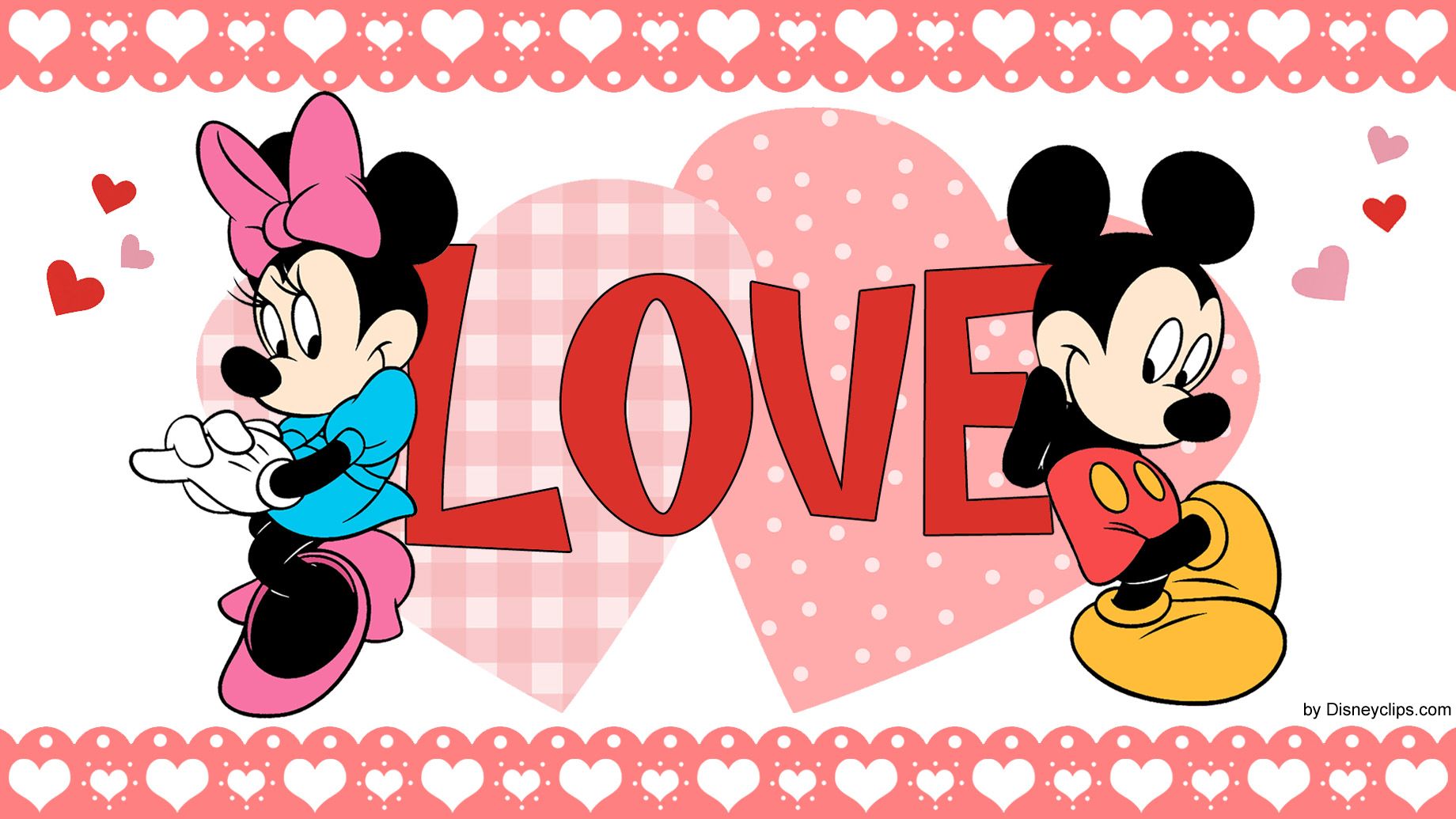 Mickey Mouse And Minnie In Love Wallpapers
