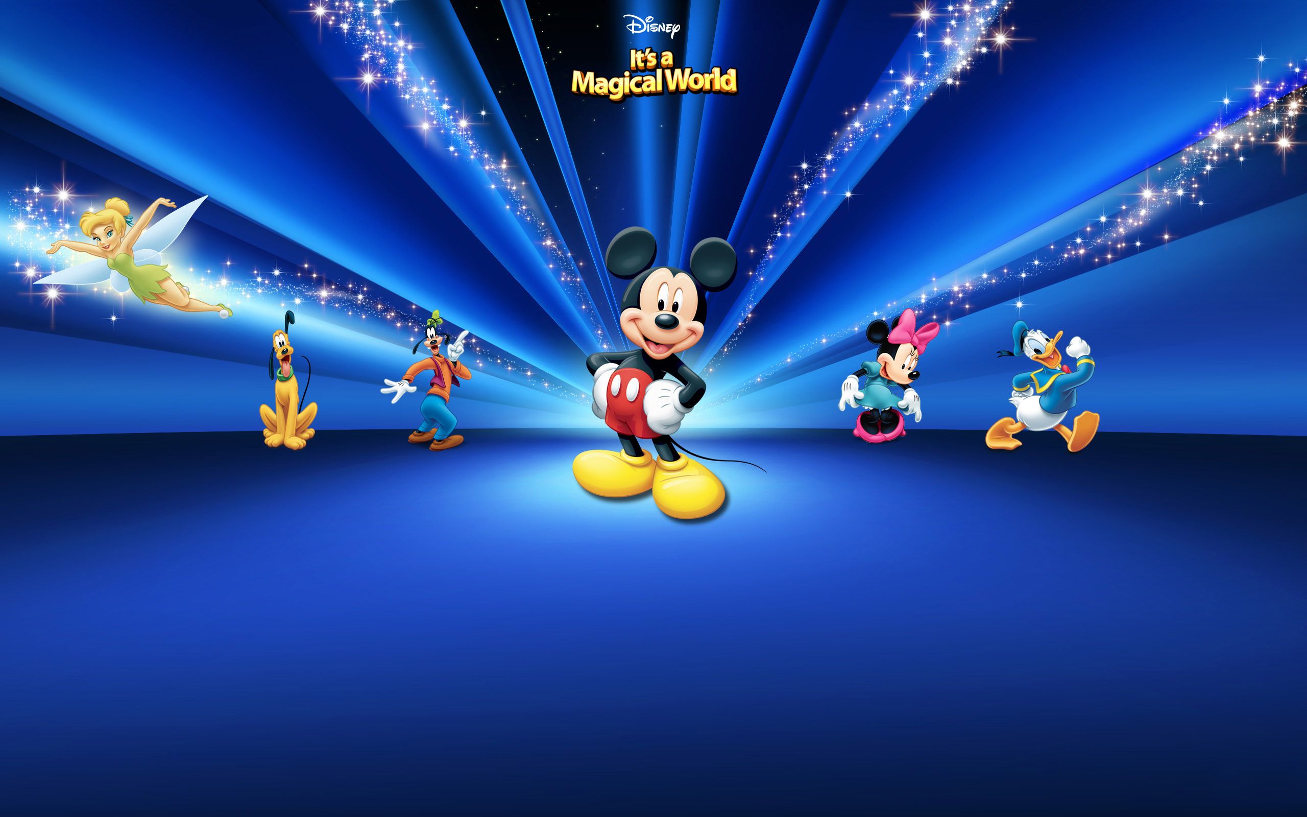 Mickey Mouse Blue Background