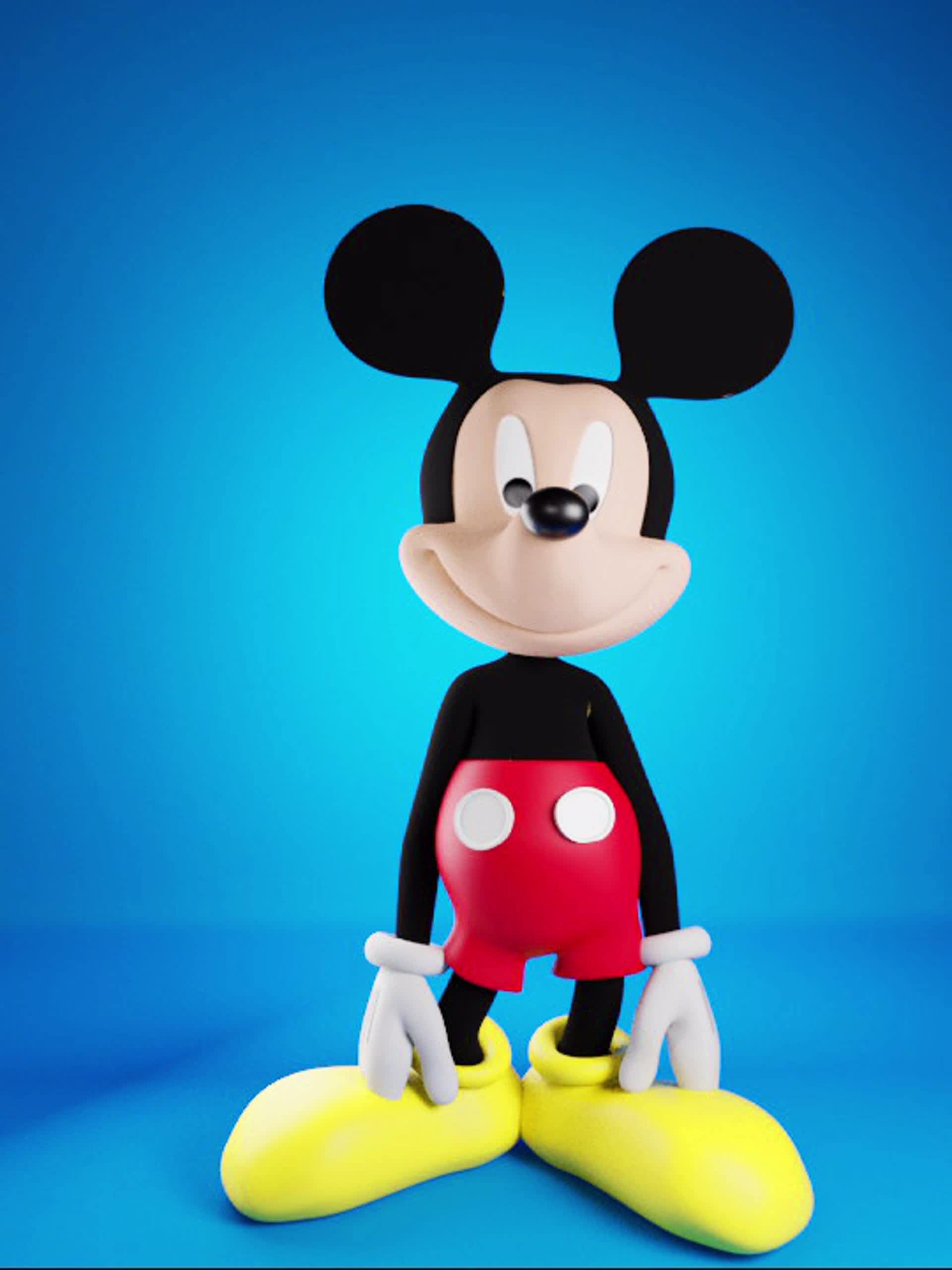 Mickey Mouse Blue Background