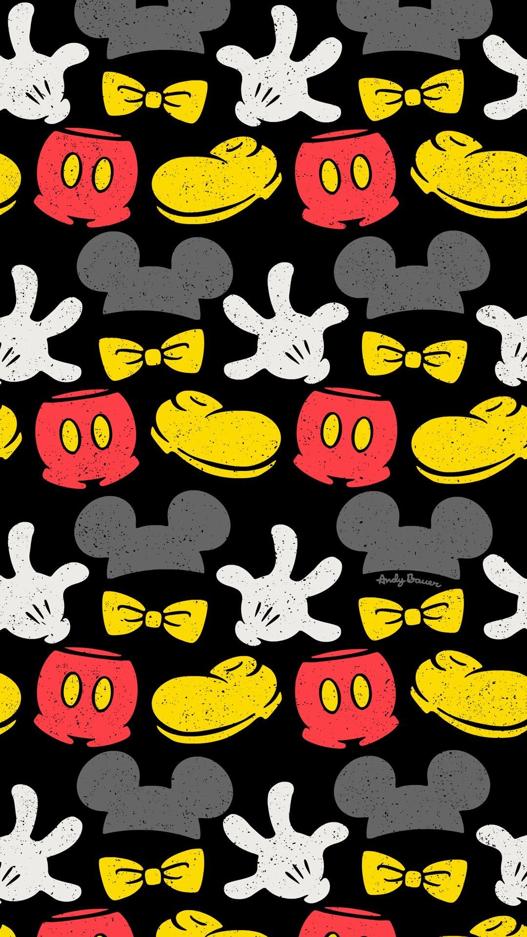 Mickey Mouse Head Pattern Wallpapers