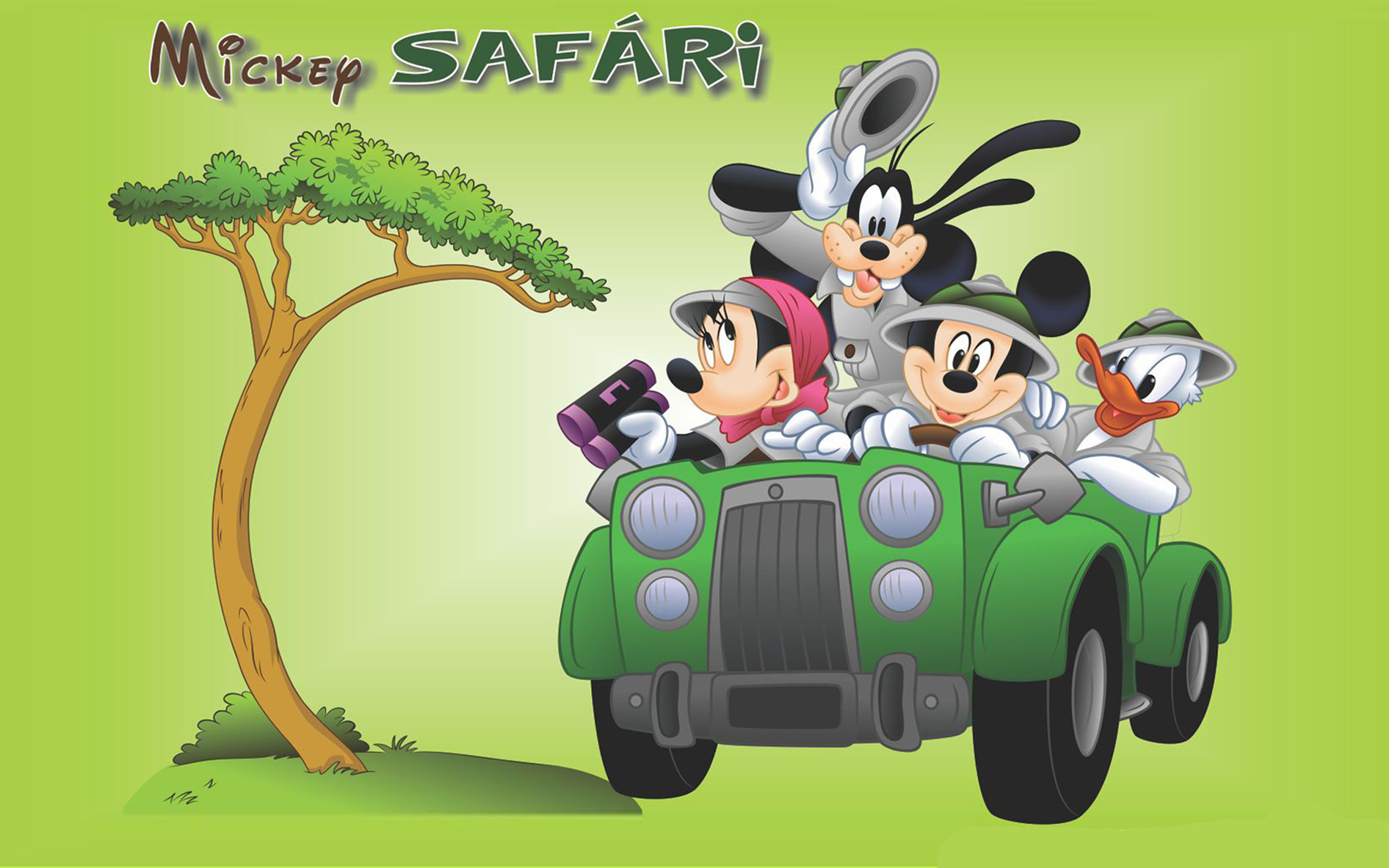 Mickey Mouse Safari Background