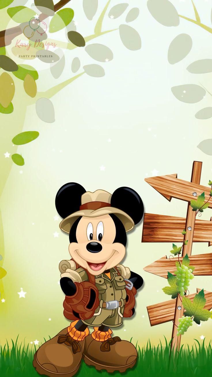 Mickey Mouse Safari Background