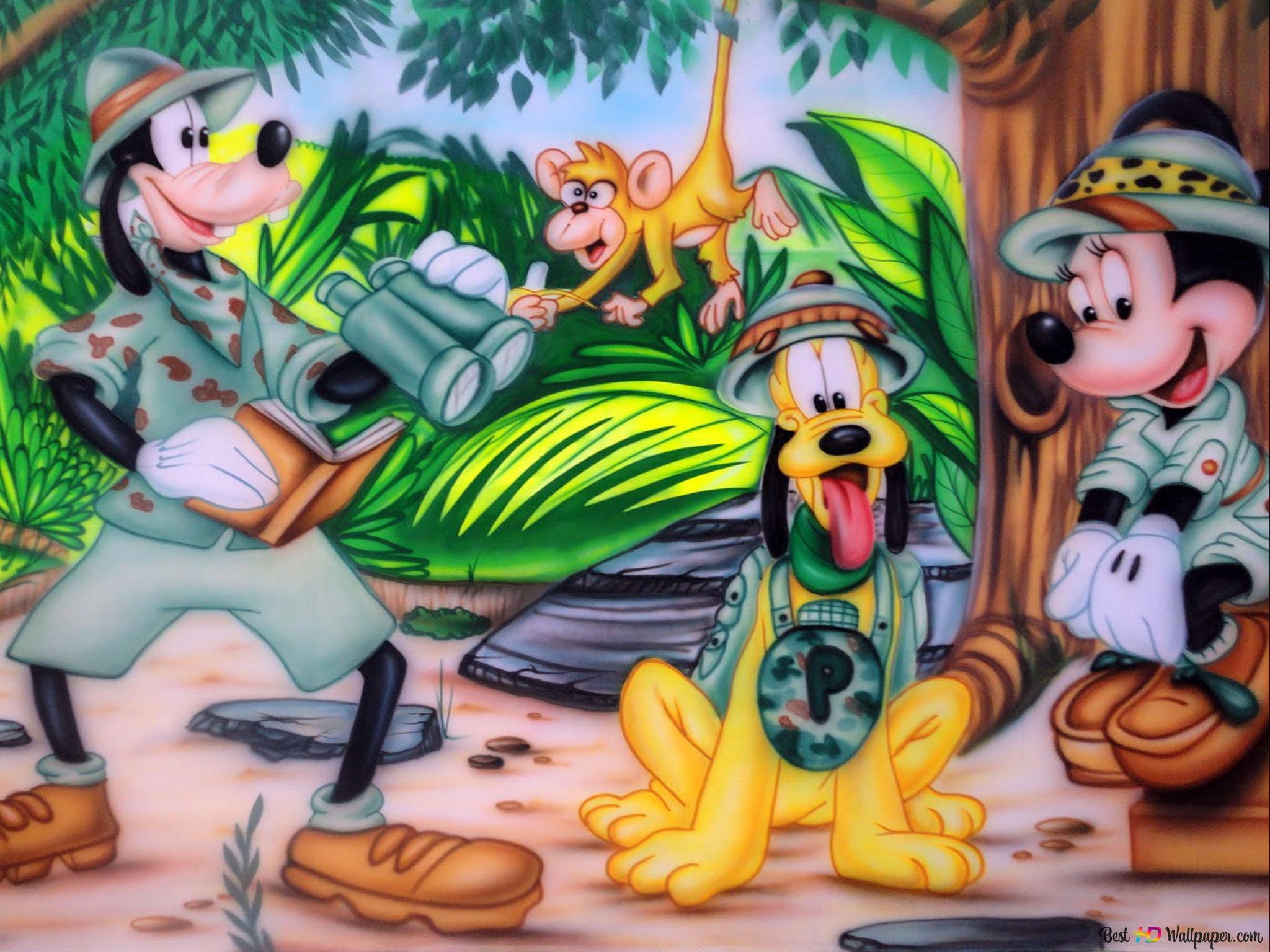 Mickey Mouse Safari Background