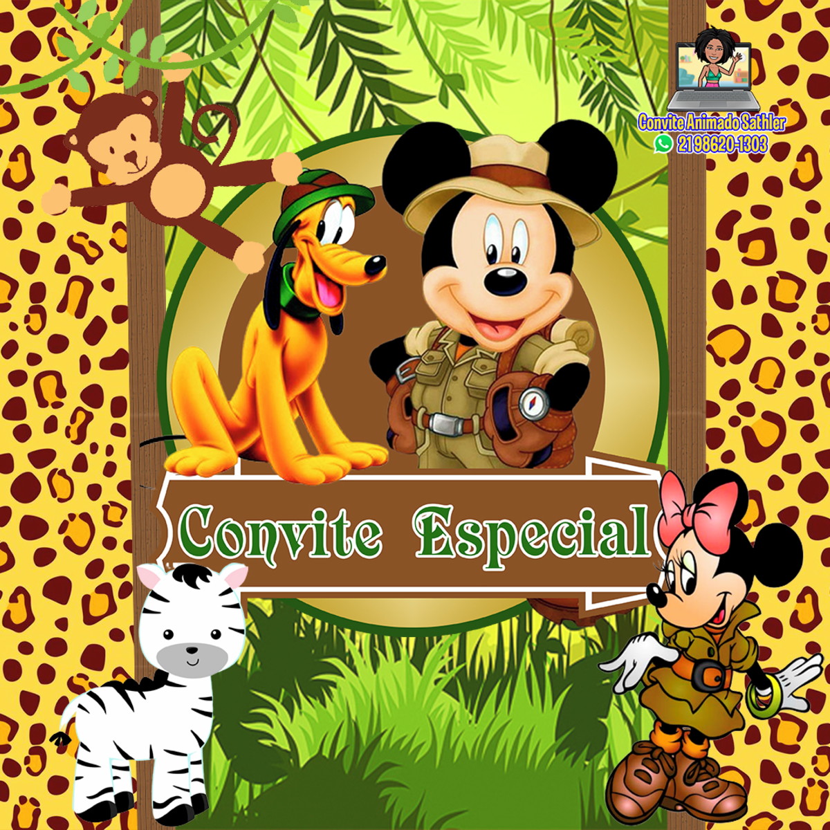 Mickey Mouse Safari Background