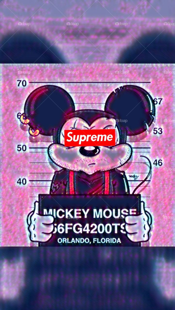 Mickey Mouse Supreme Iphone Wallpapers