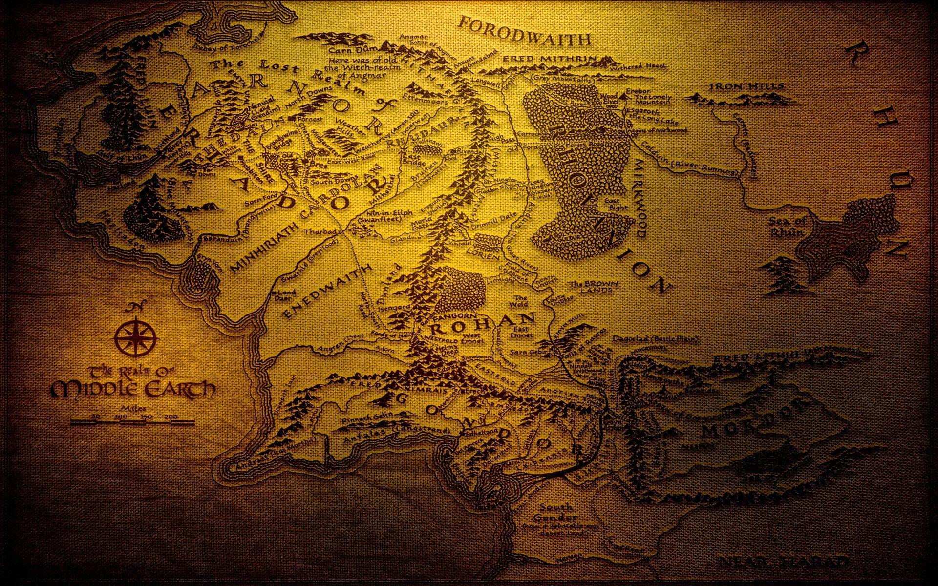 Middle Earth Map High Resolution Wallpapers