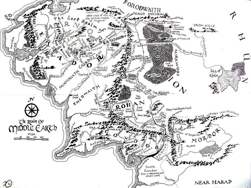 Middle Earth Map High Resolution Wallpapers