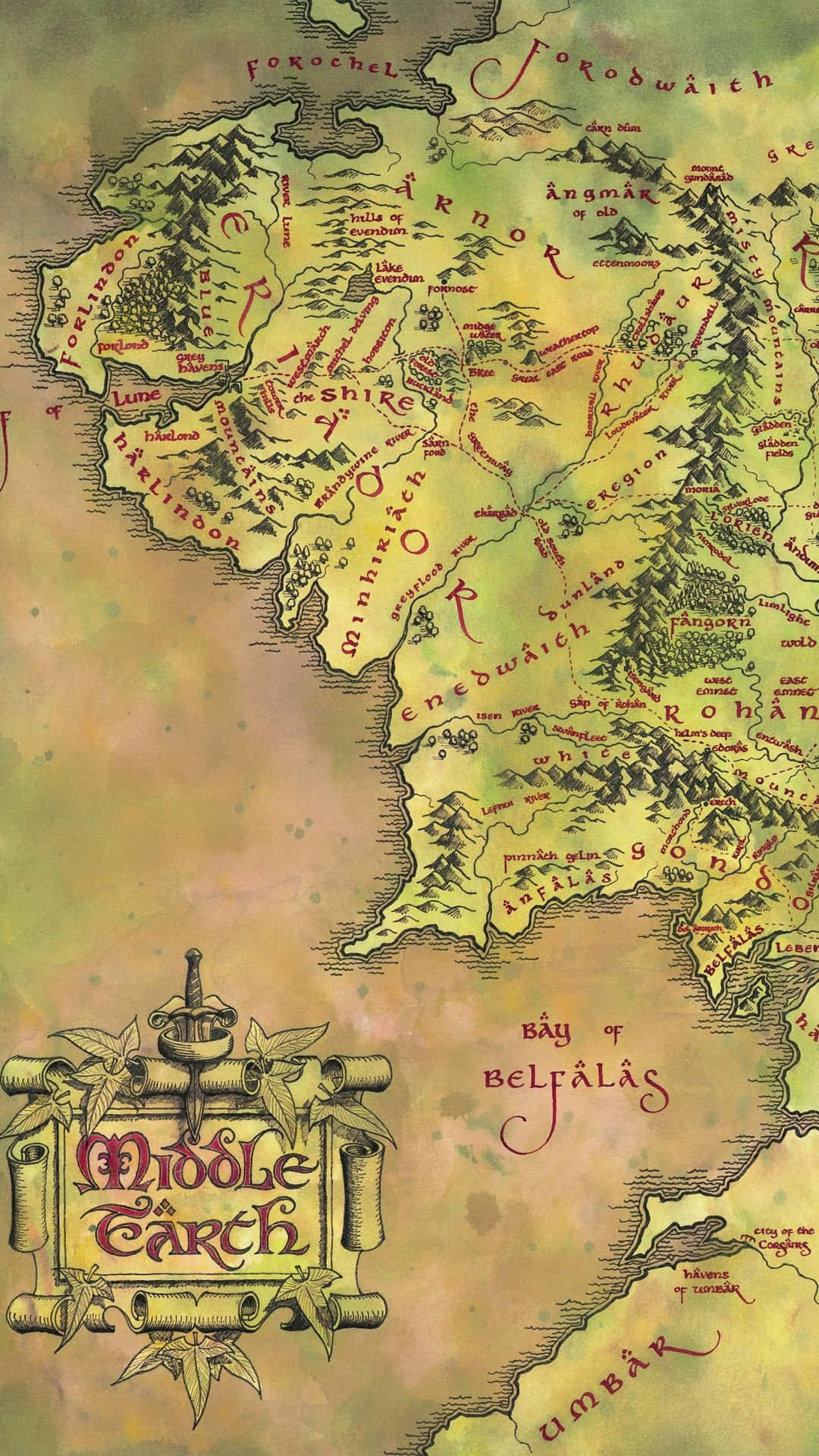 Middle Earth Map High Resolution Wallpapers