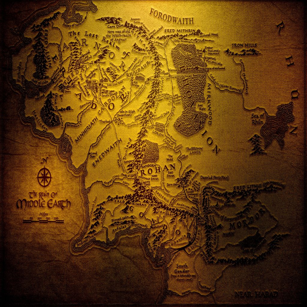 Middle Earth Map High Resolution Wallpapers