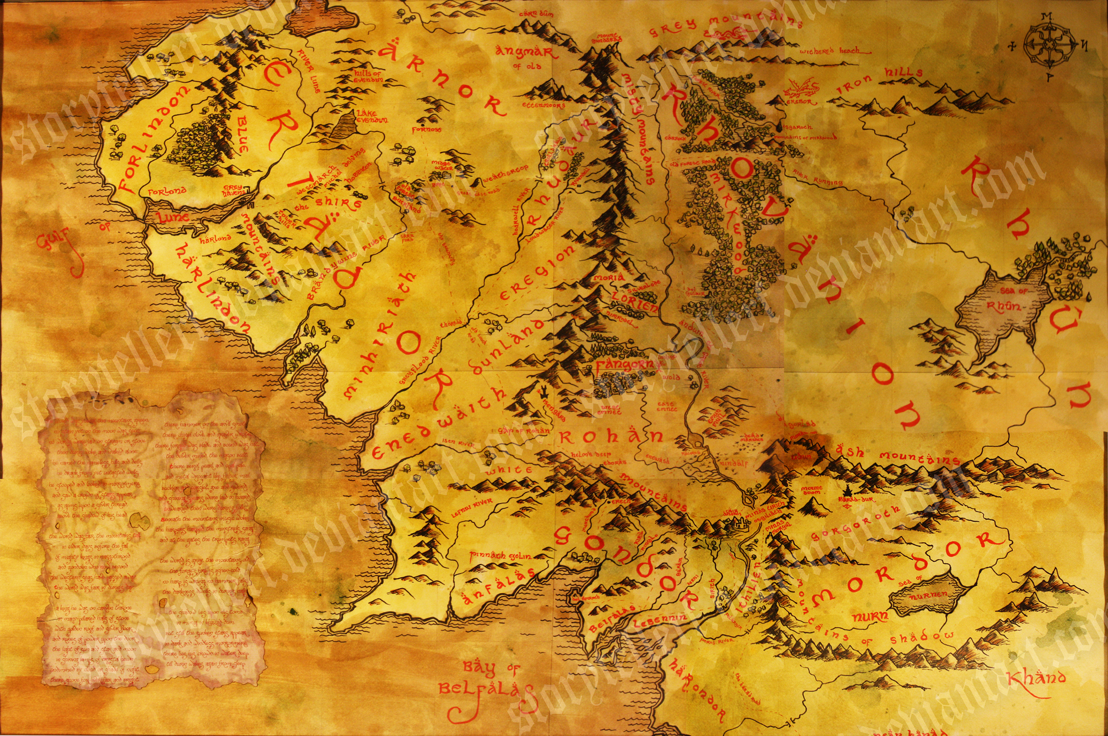 Middle Earth Map High Resolution Wallpapers