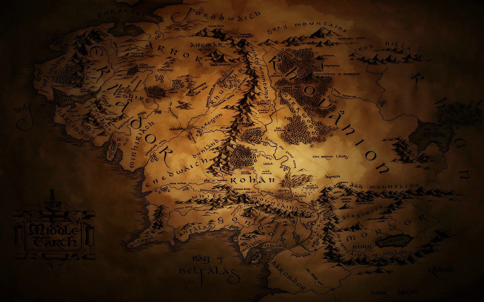 Middle Earth Map High Resolution Wallpapers