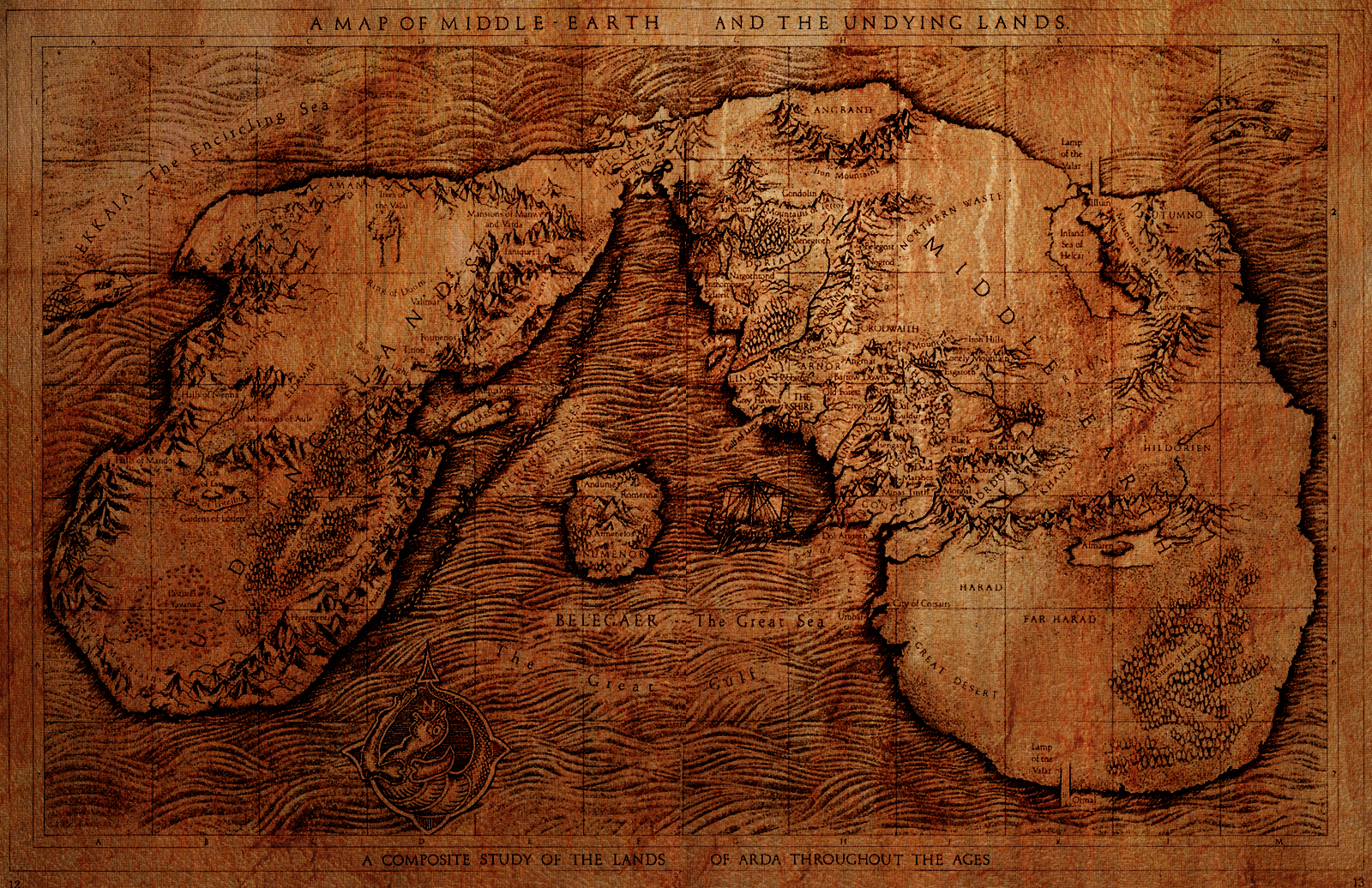 Middle Earth Map High Resolution Wallpapers