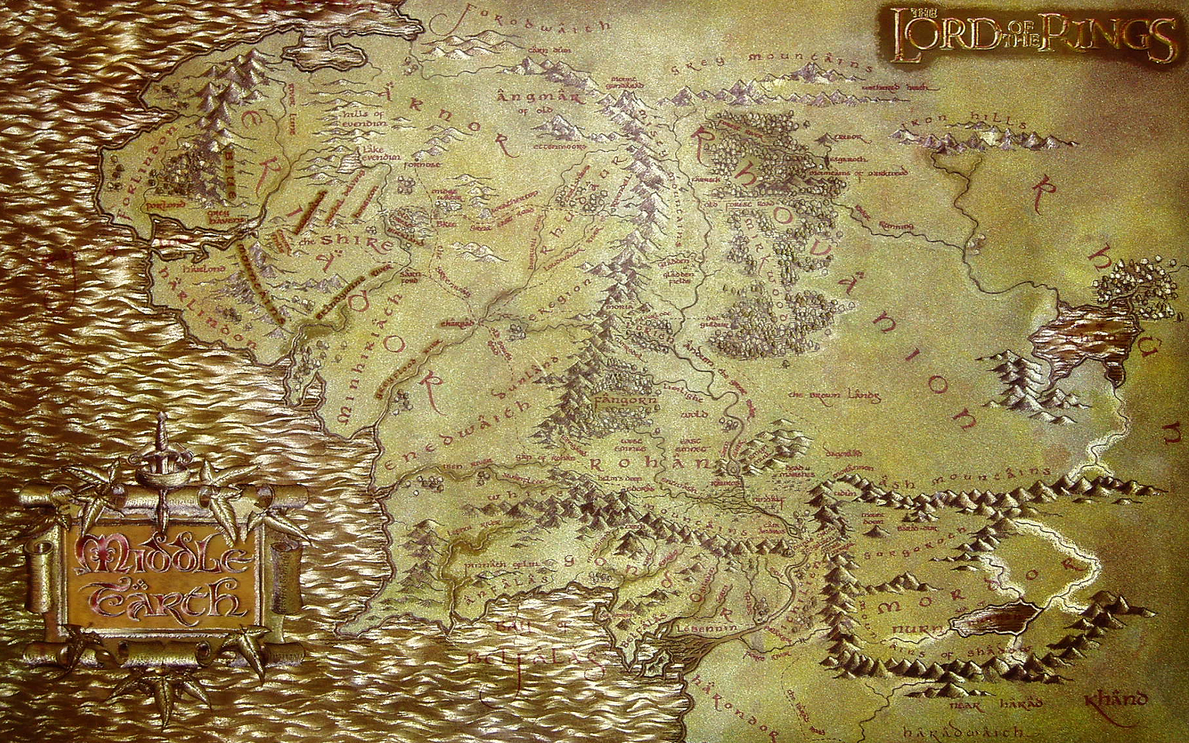 Middle Earth Map High Resolution Wallpapers