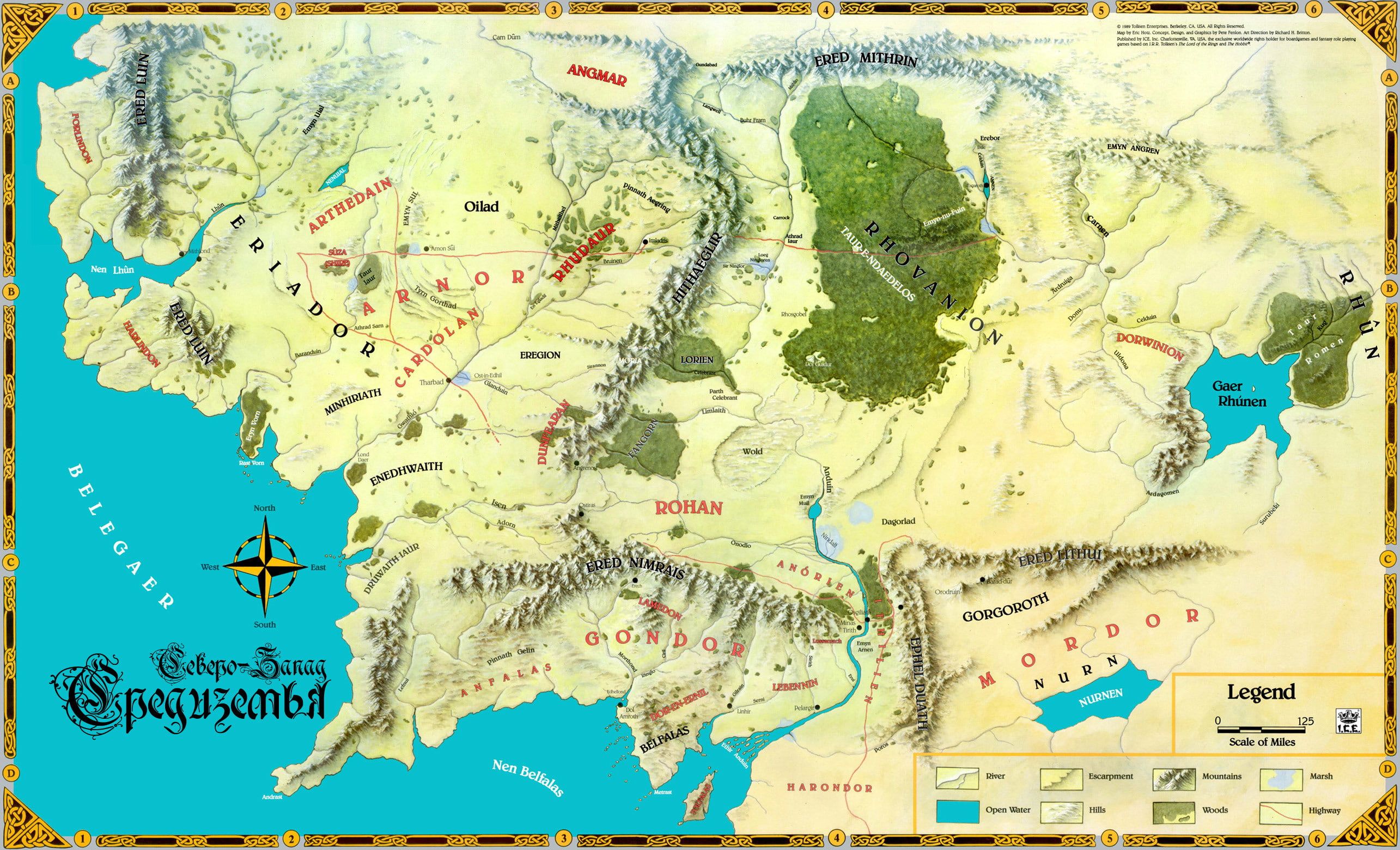 Middle Earth Map High Resolution Wallpapers