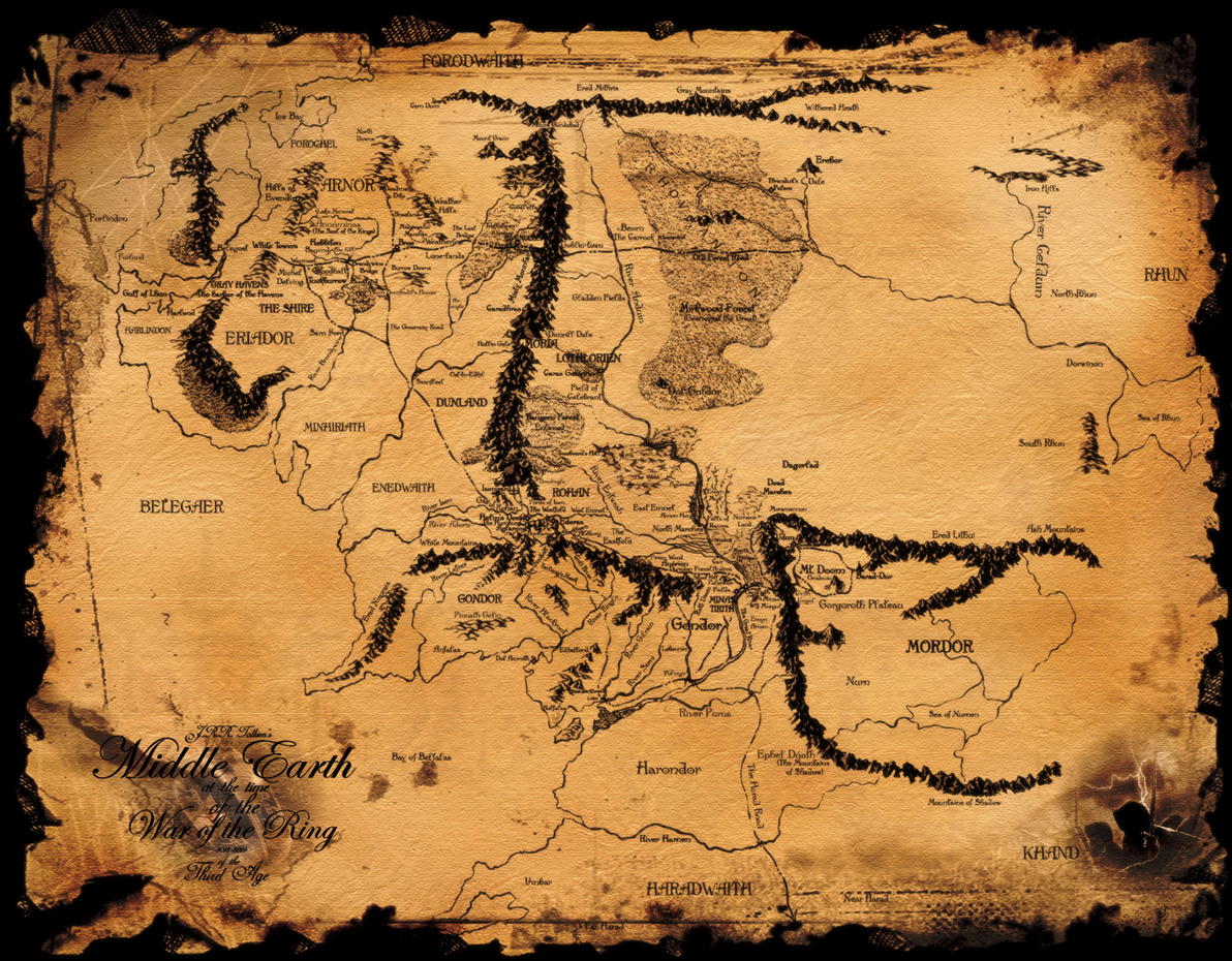 Middle Earth Map High Resolution Wallpapers