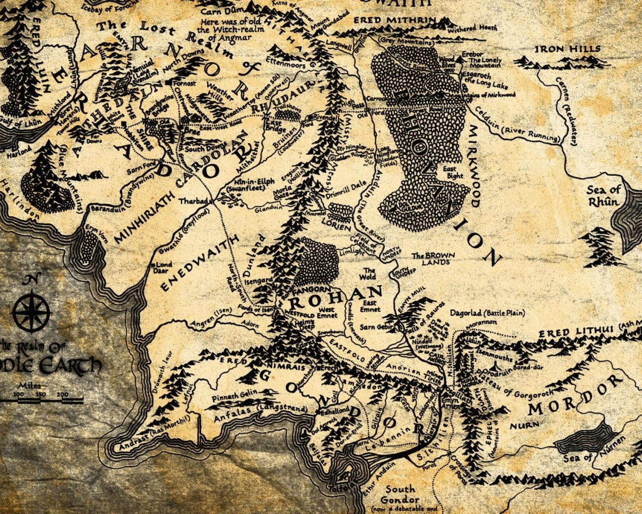 Middle Earth Map High Resolution Wallpapers