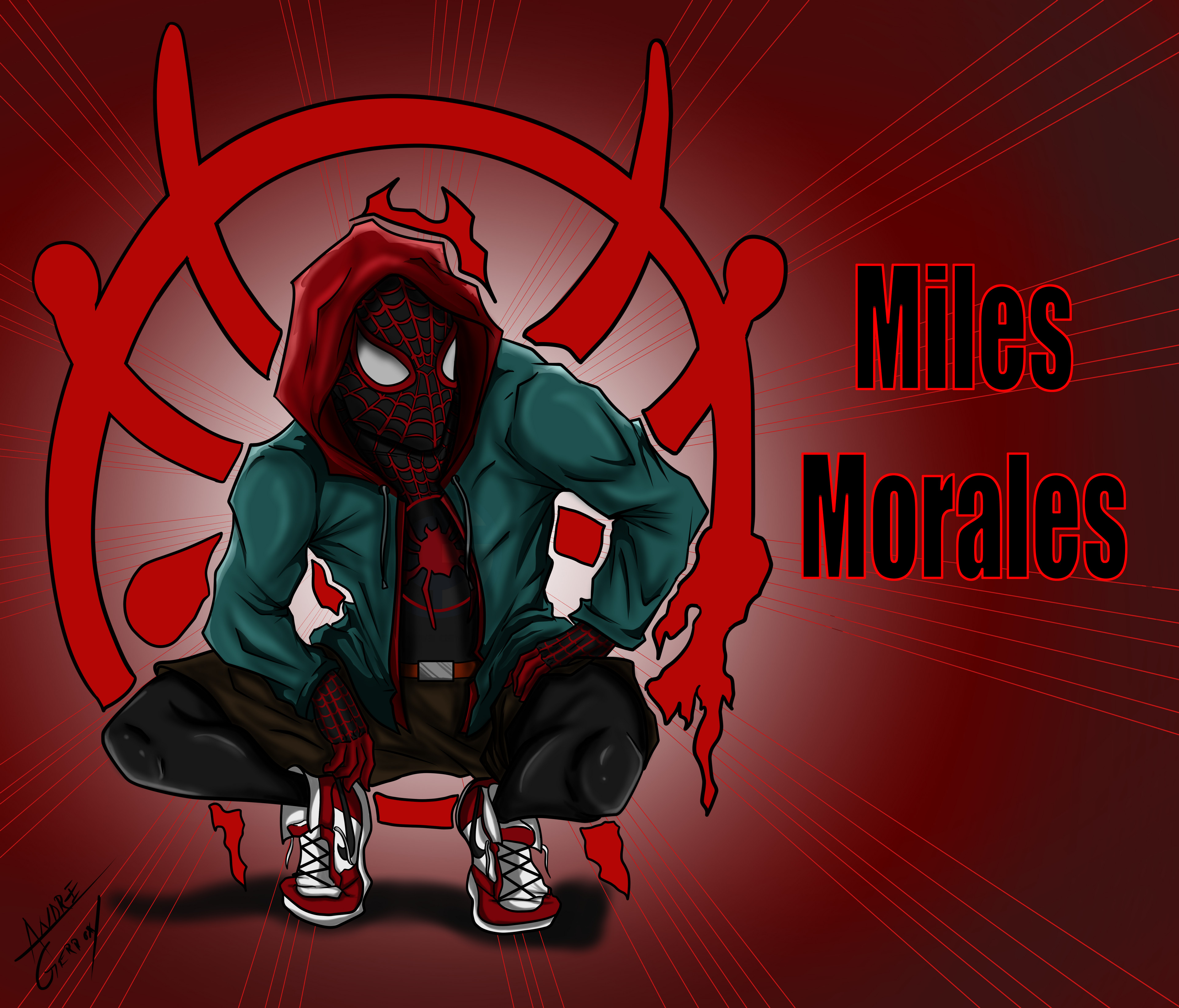 Miles Morales Cartoon Art Wallpapers