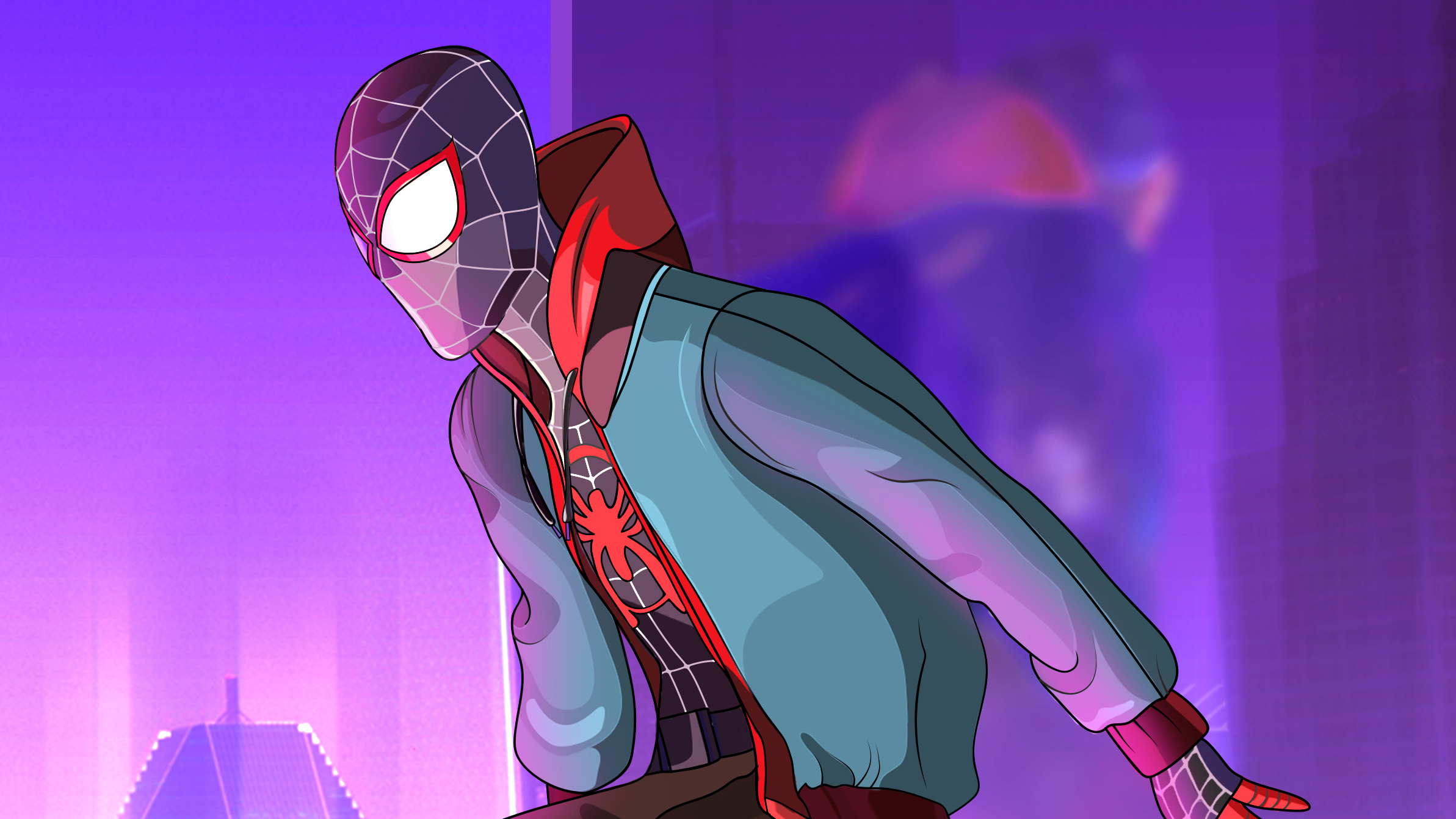 Miles Morales Cartoon Art Wallpapers